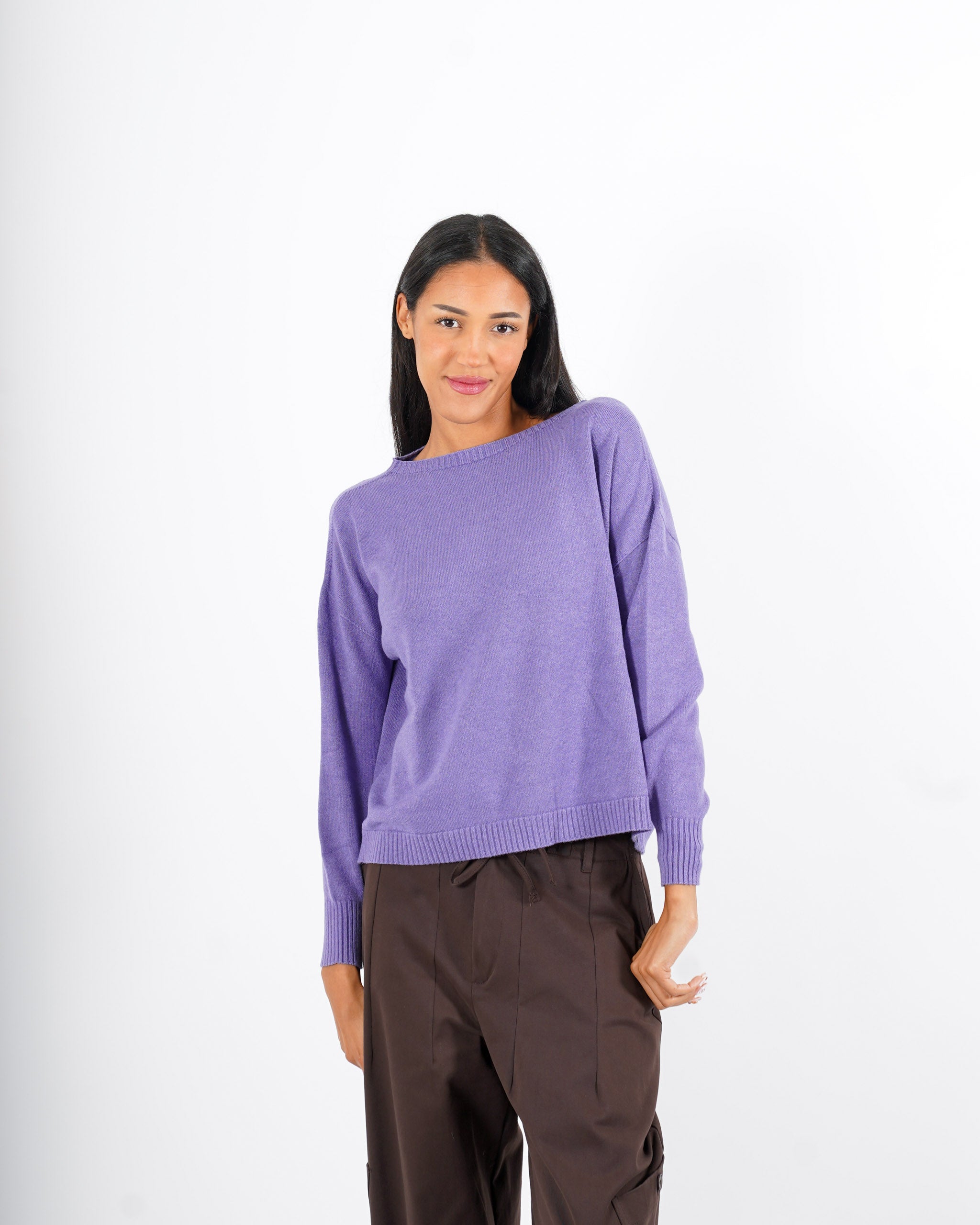 Maglia girocollo in mano lana- Nigeria