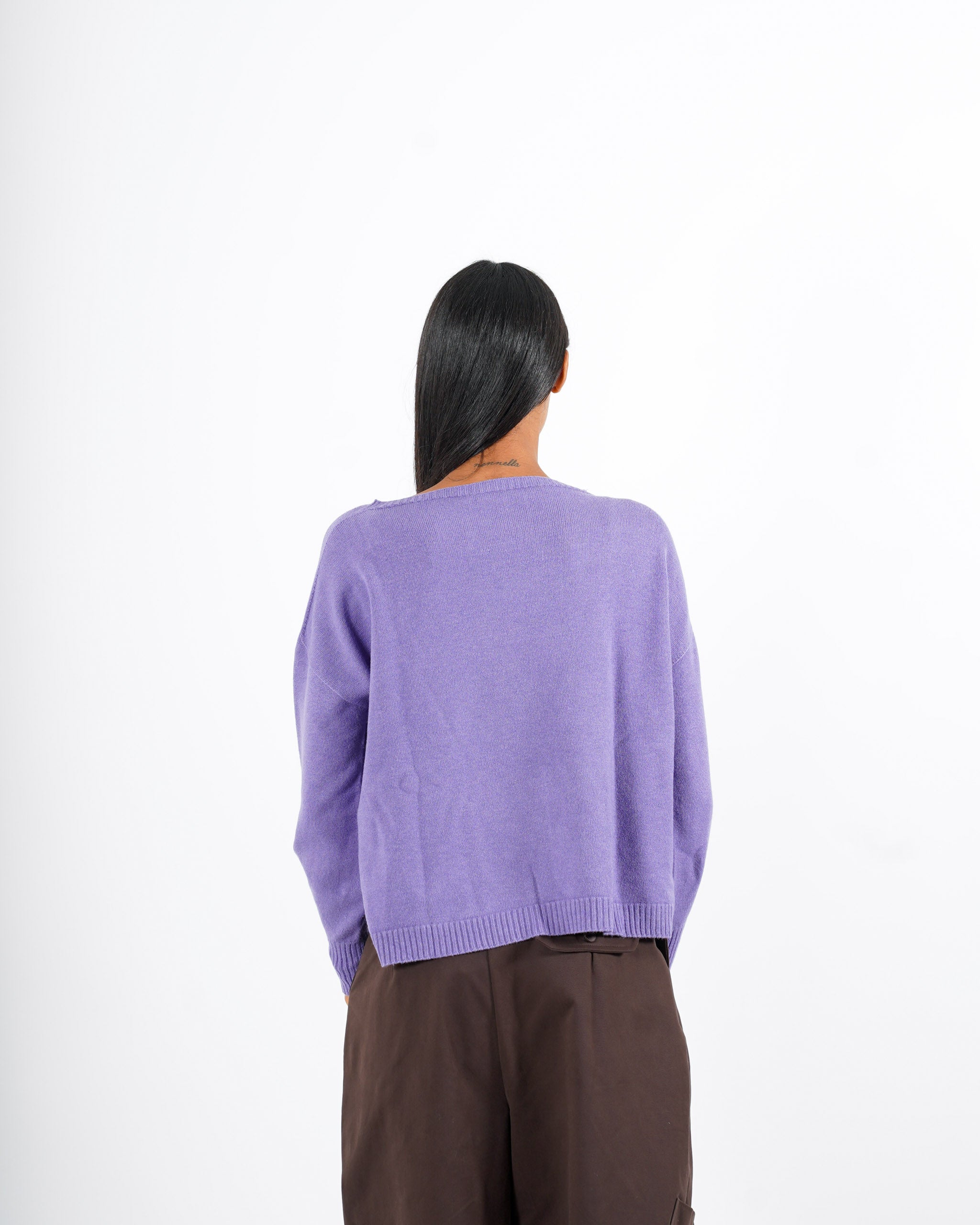 Maglia girocollo in mano lana- Nigeria