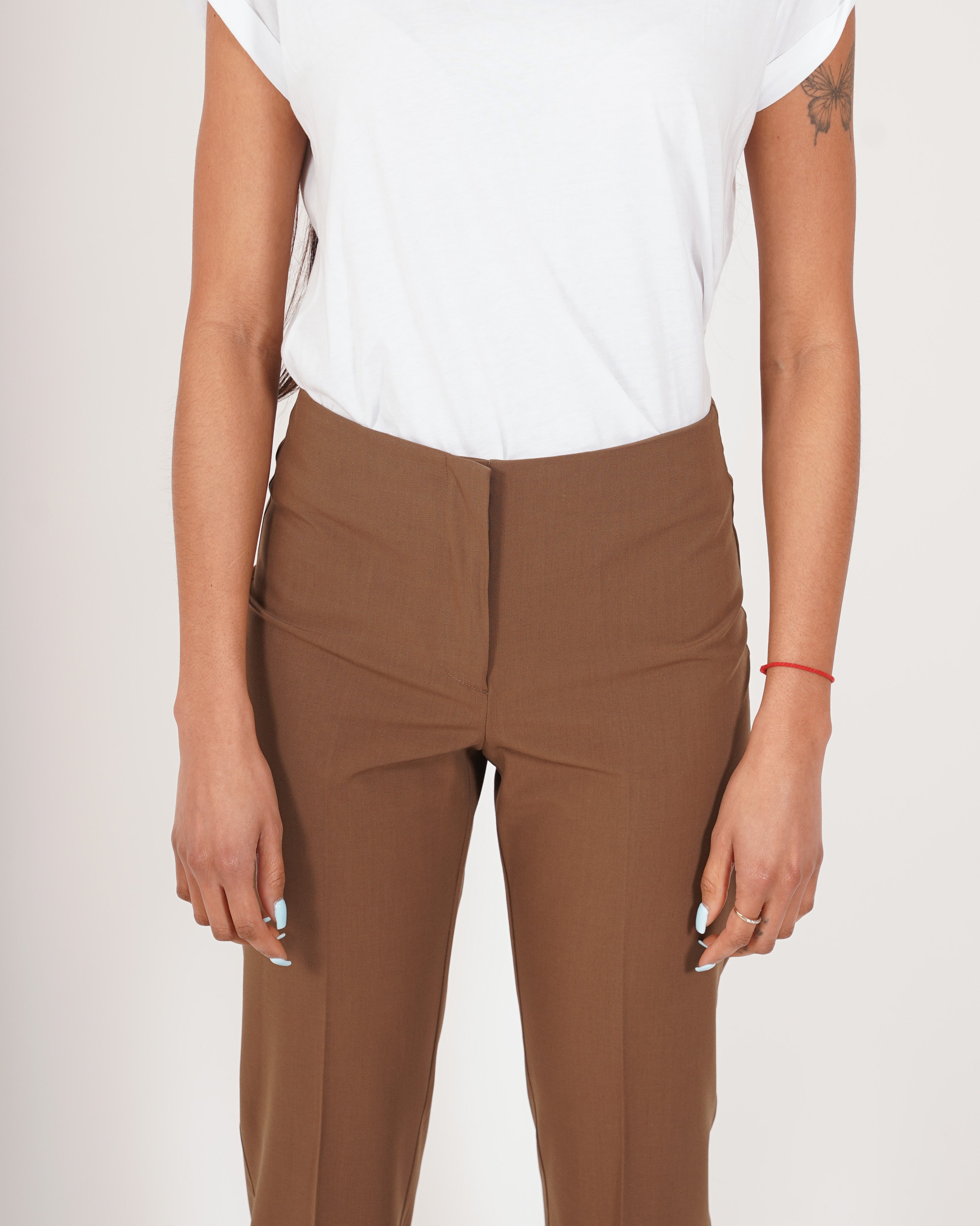 Pantaloni slim fit in tessuto ecofibra - Timorosa