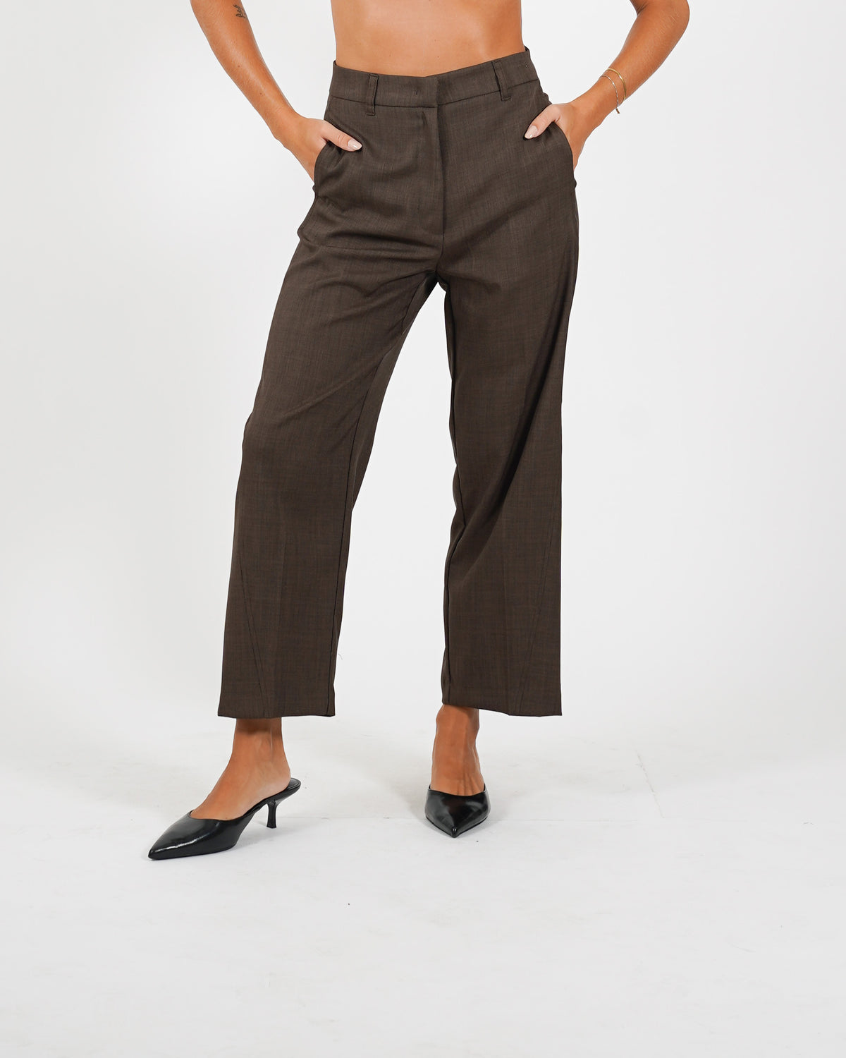 Pantaloni cropped in eco fibra - Diretta