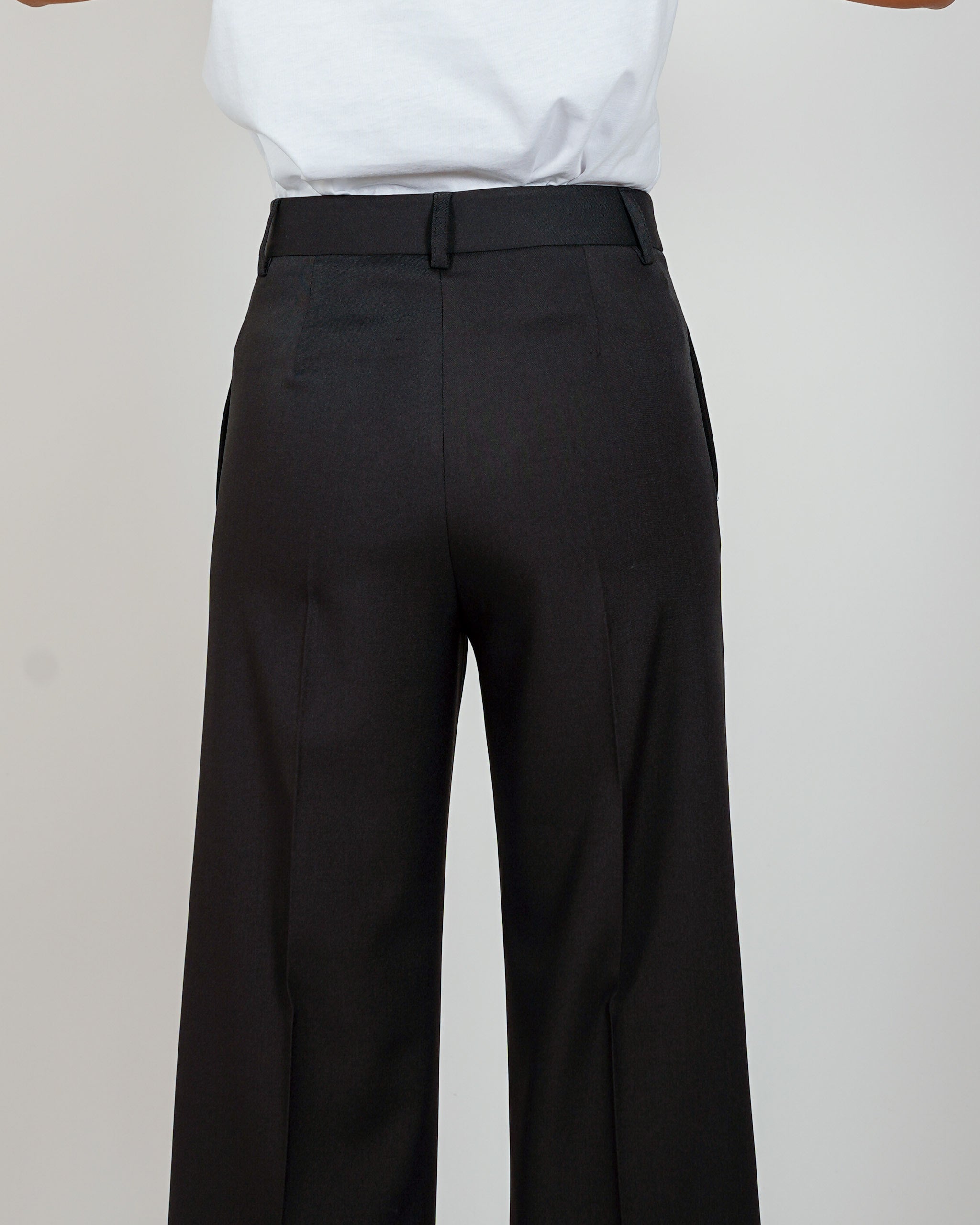 Pantaloni palazzo a vita alta in ecofibra – Giovanna