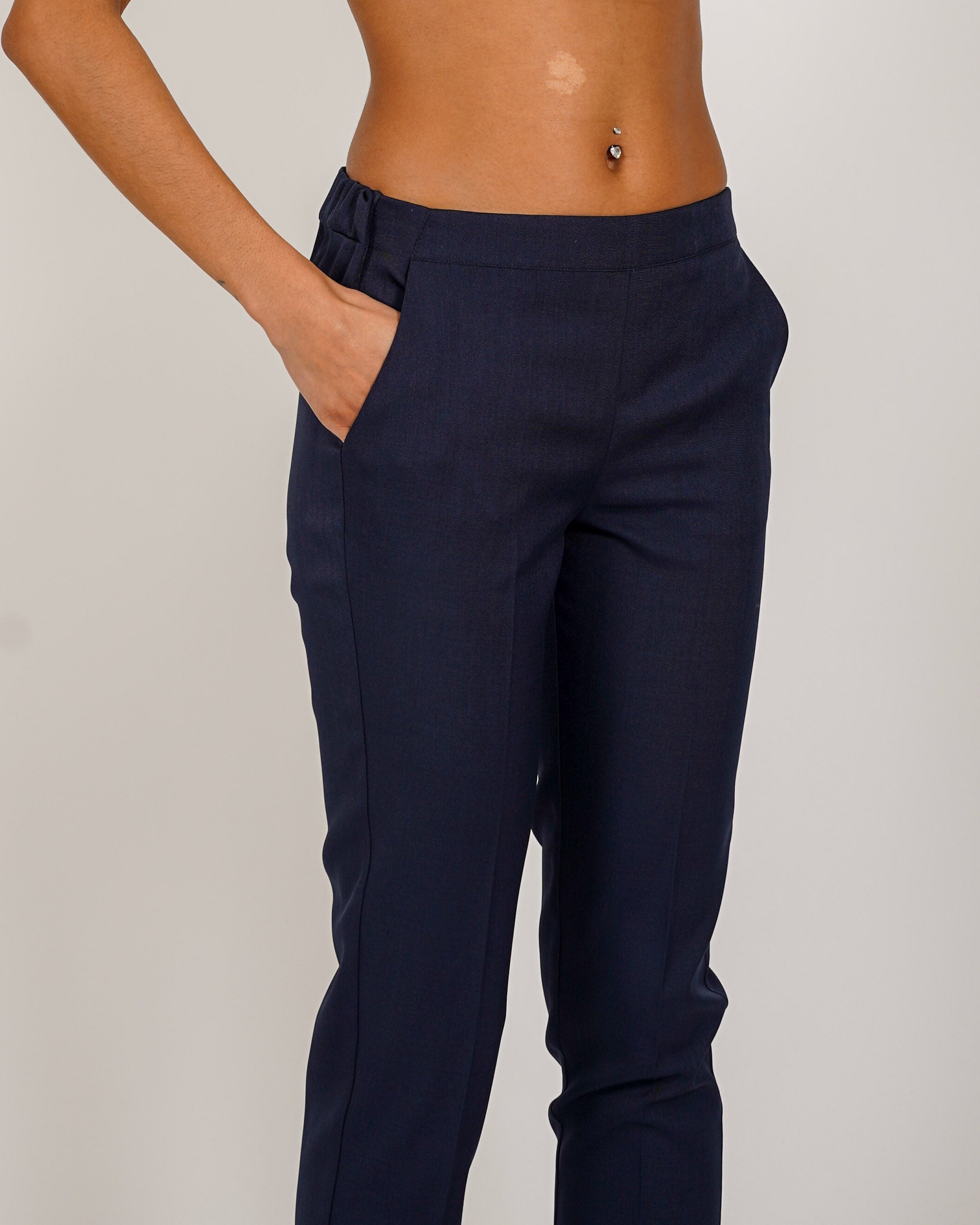 Pantaloni slim fit con elastico in ecofibra - Judas