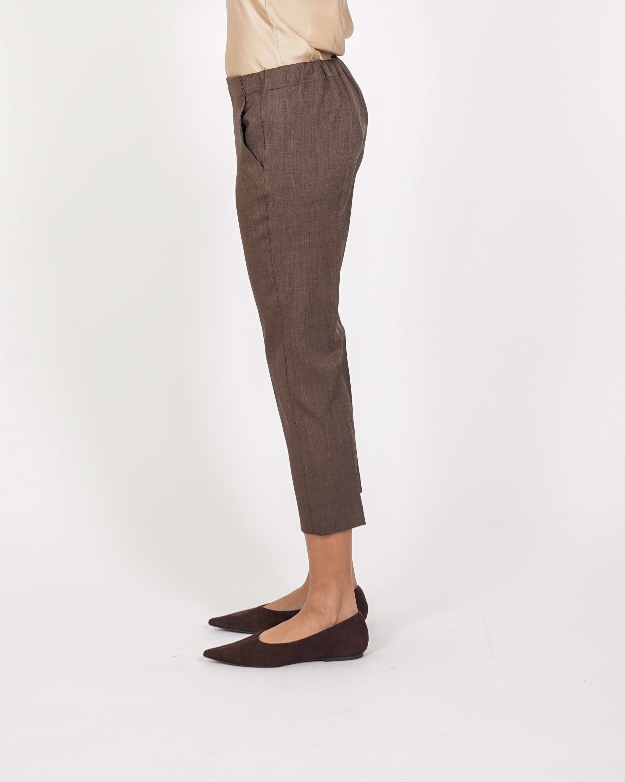 Pantaloni slim fit con elastico in ecofibra - Judas