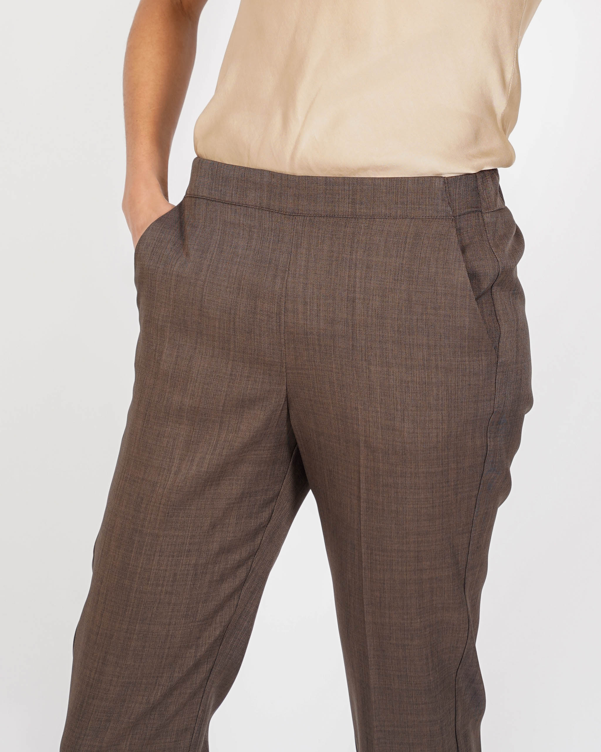 Pantaloni slim fit con elastico in ecofibra - Judas