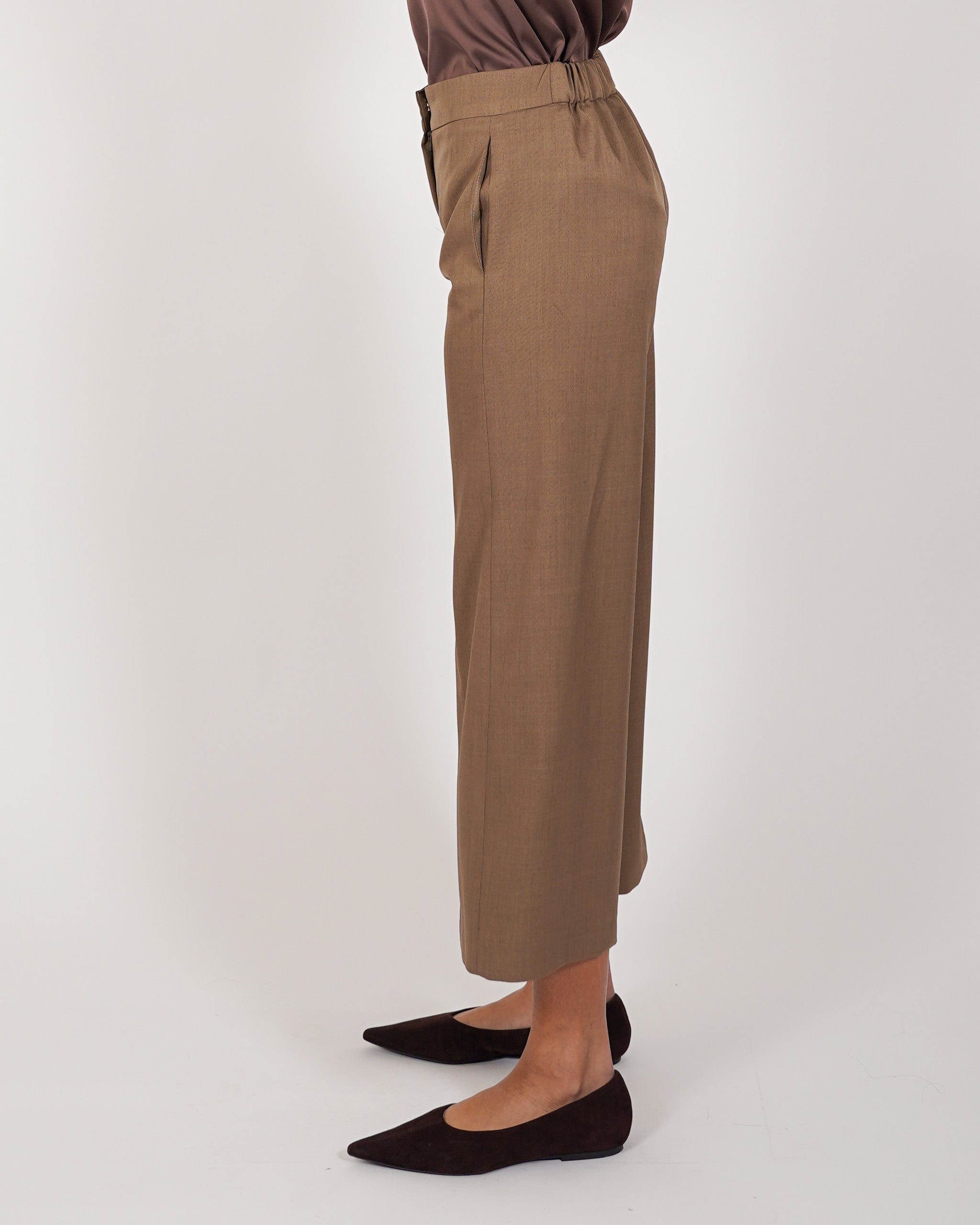 Pantaloni cropped in eco fibra - Manzano