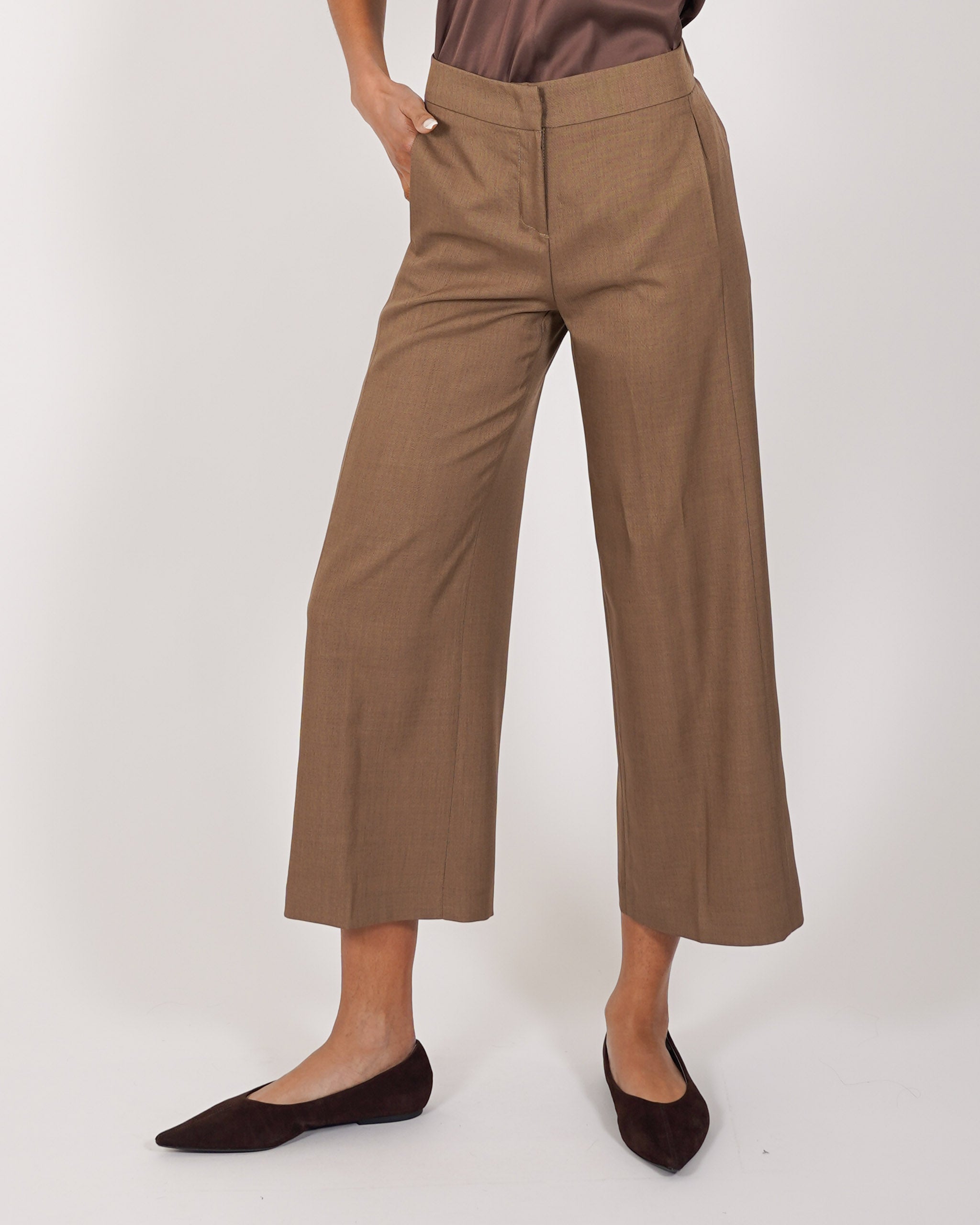 Pantaloni cropped in eco fibra - Manzano