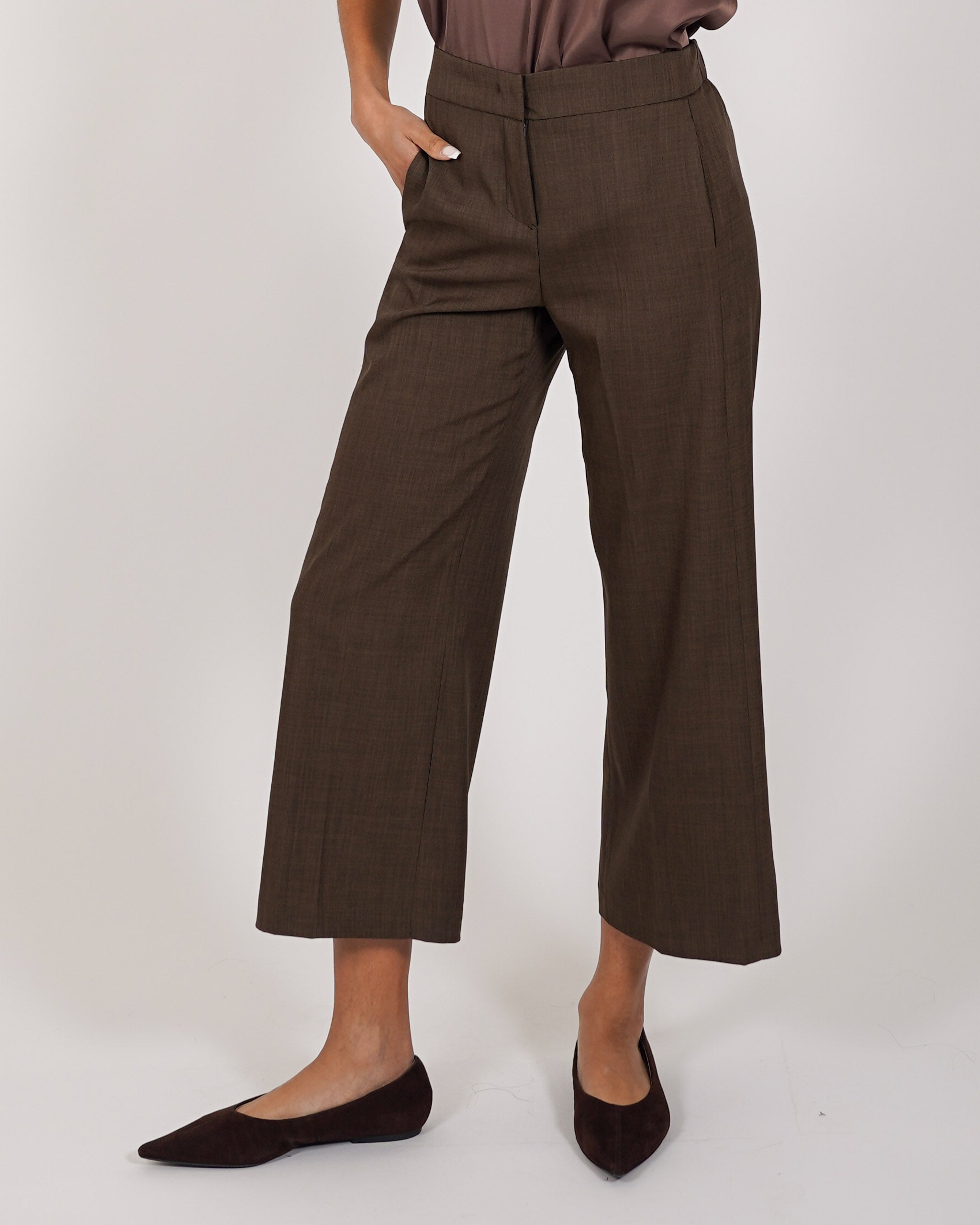 Pantaloni cropped in eco fibra - Manzano