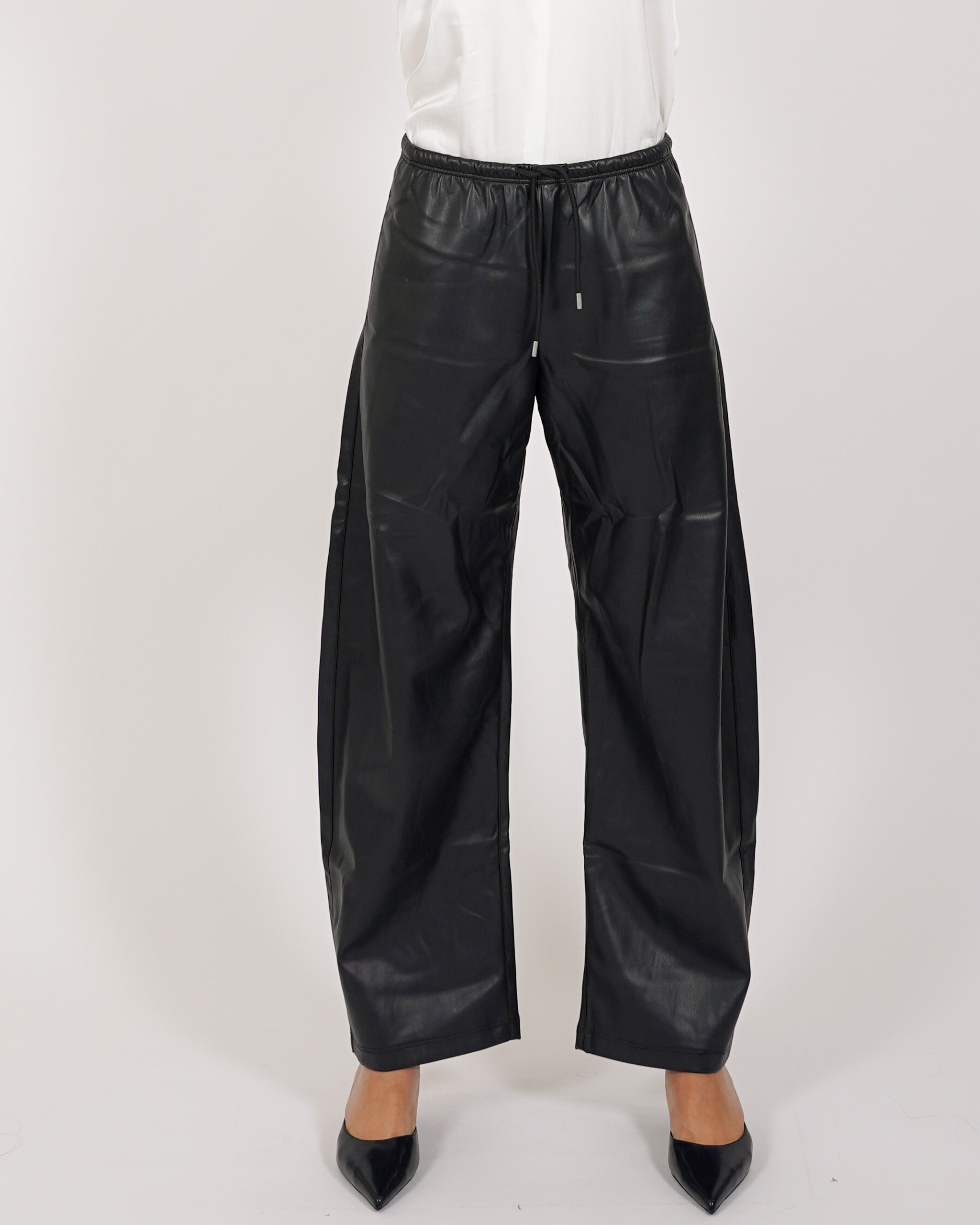 Pantaloni jogger balloon eco pelle - Lillian