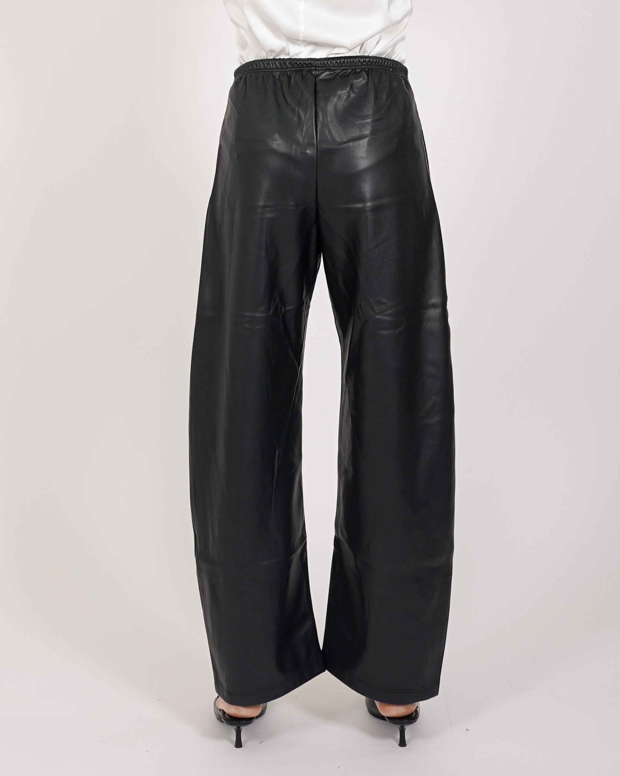 Pantaloni jogger balloon eco pelle - Lillian