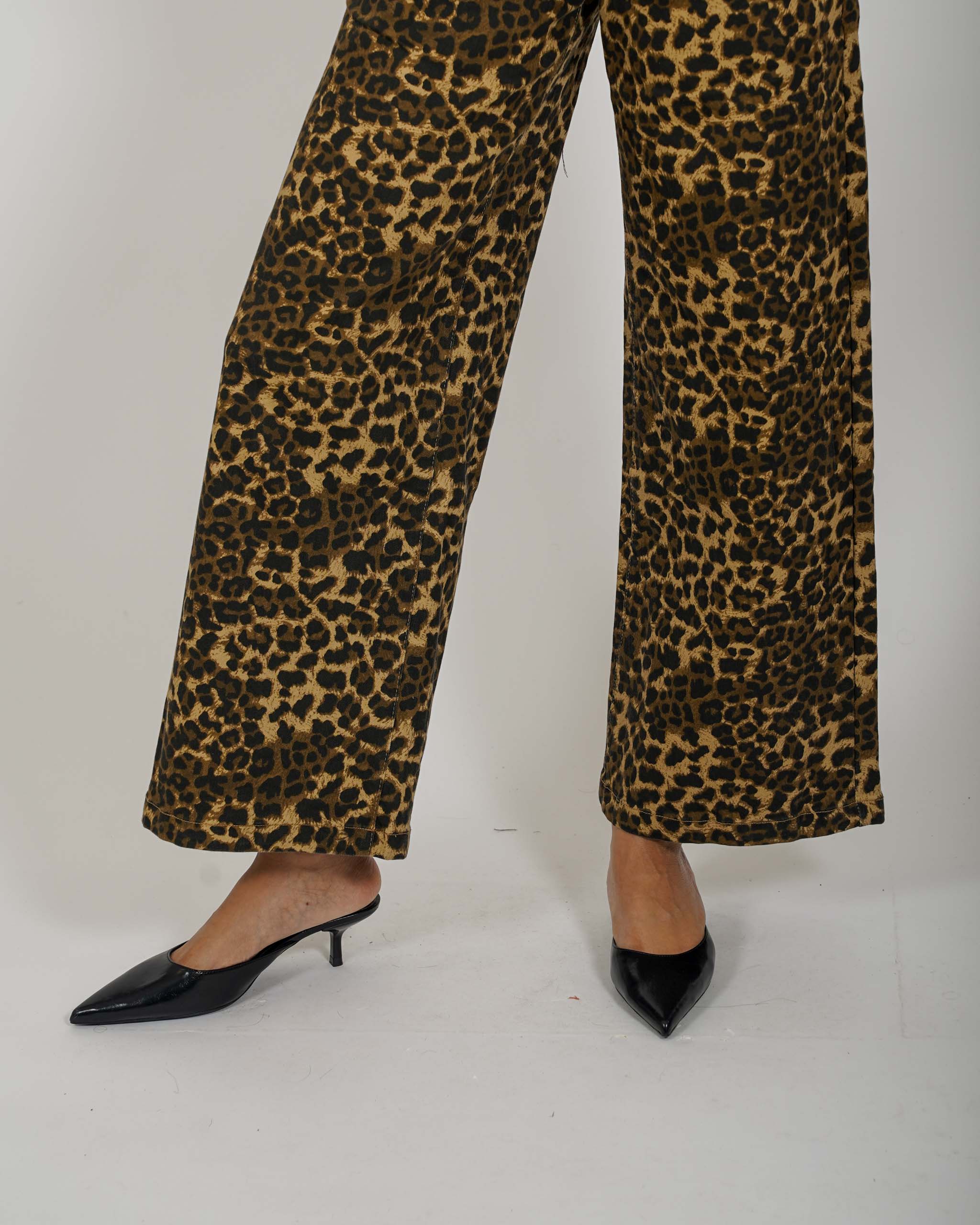 Pantaloni regular fit stampa maculata - Ruby