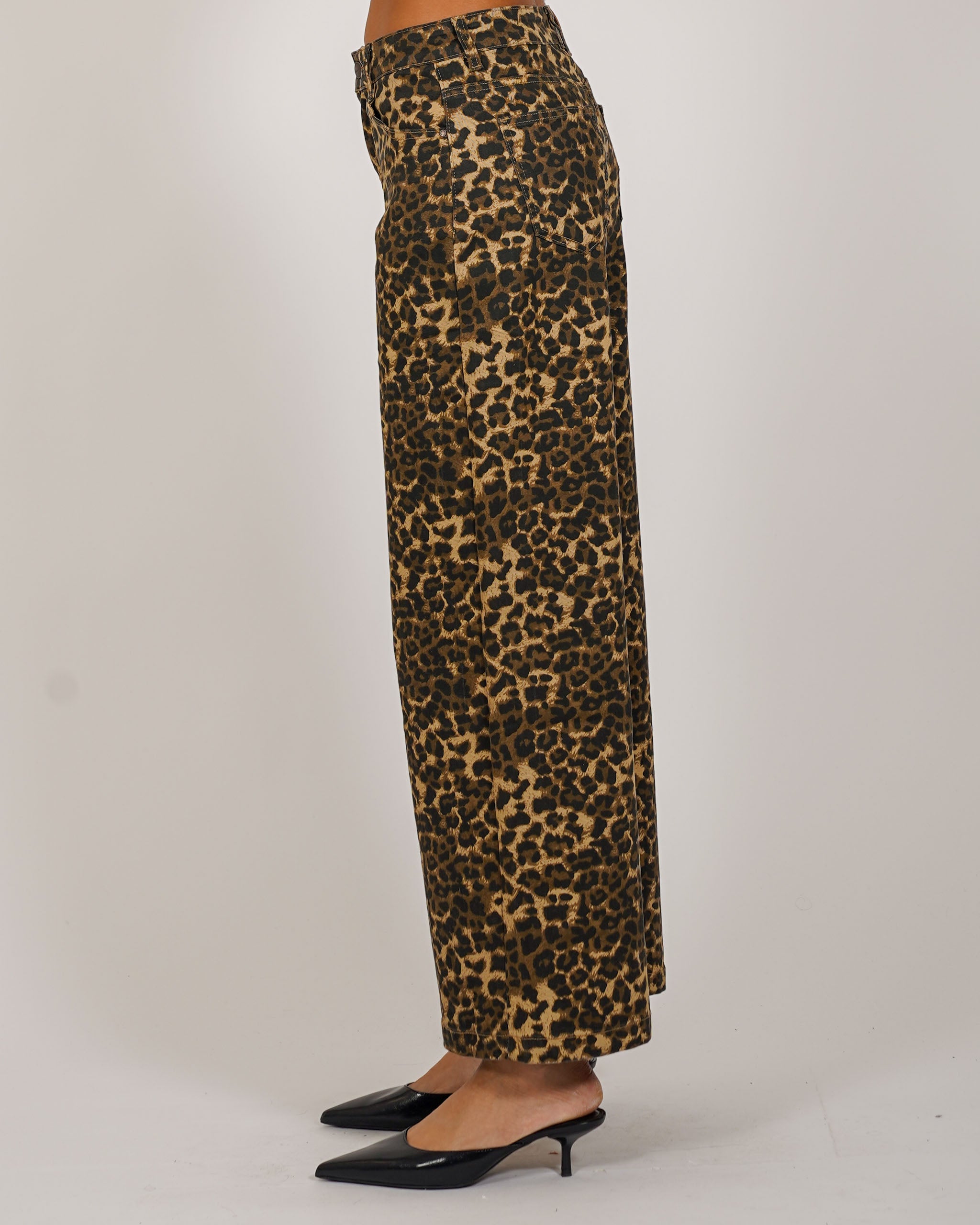 Pantaloni regular fit stampa maculata - Ruby