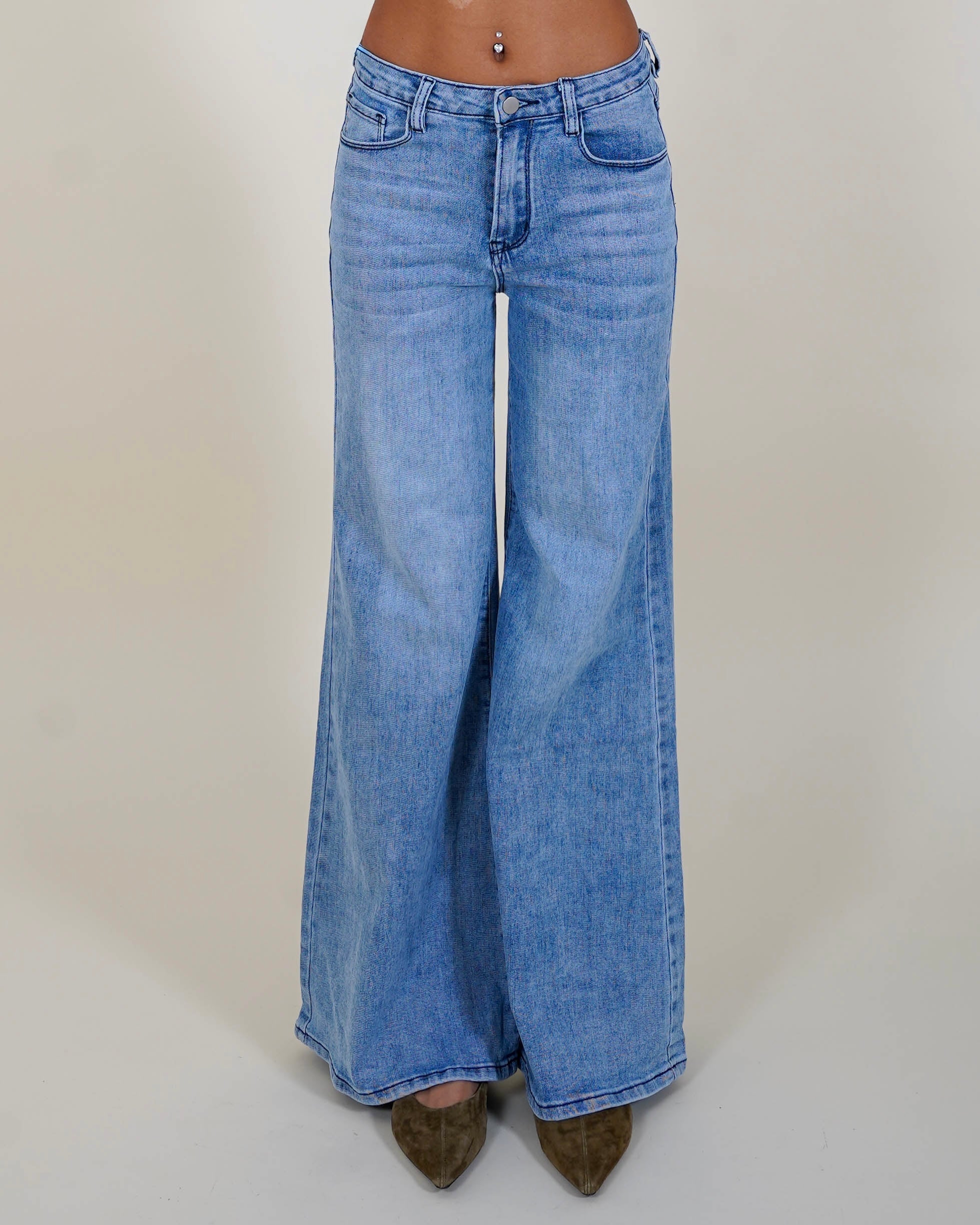 Jeans stretch con gamba e vita regolare - Edna