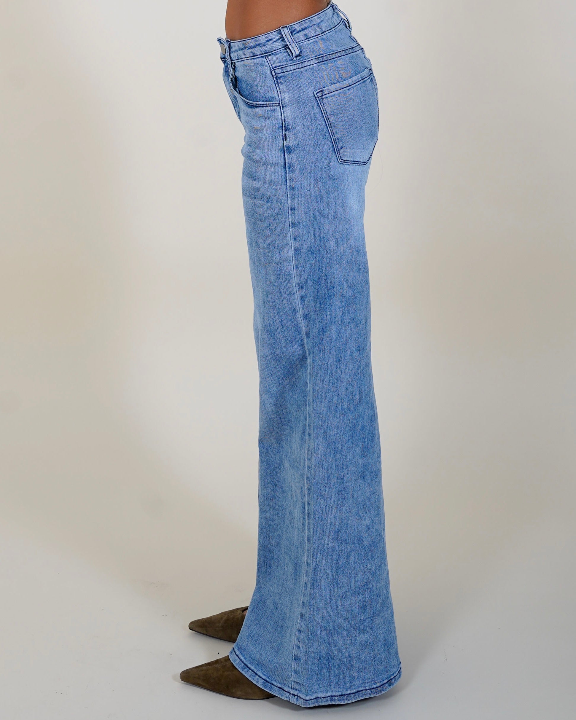 Jeans stretch con gamba e vita regolare - Edna