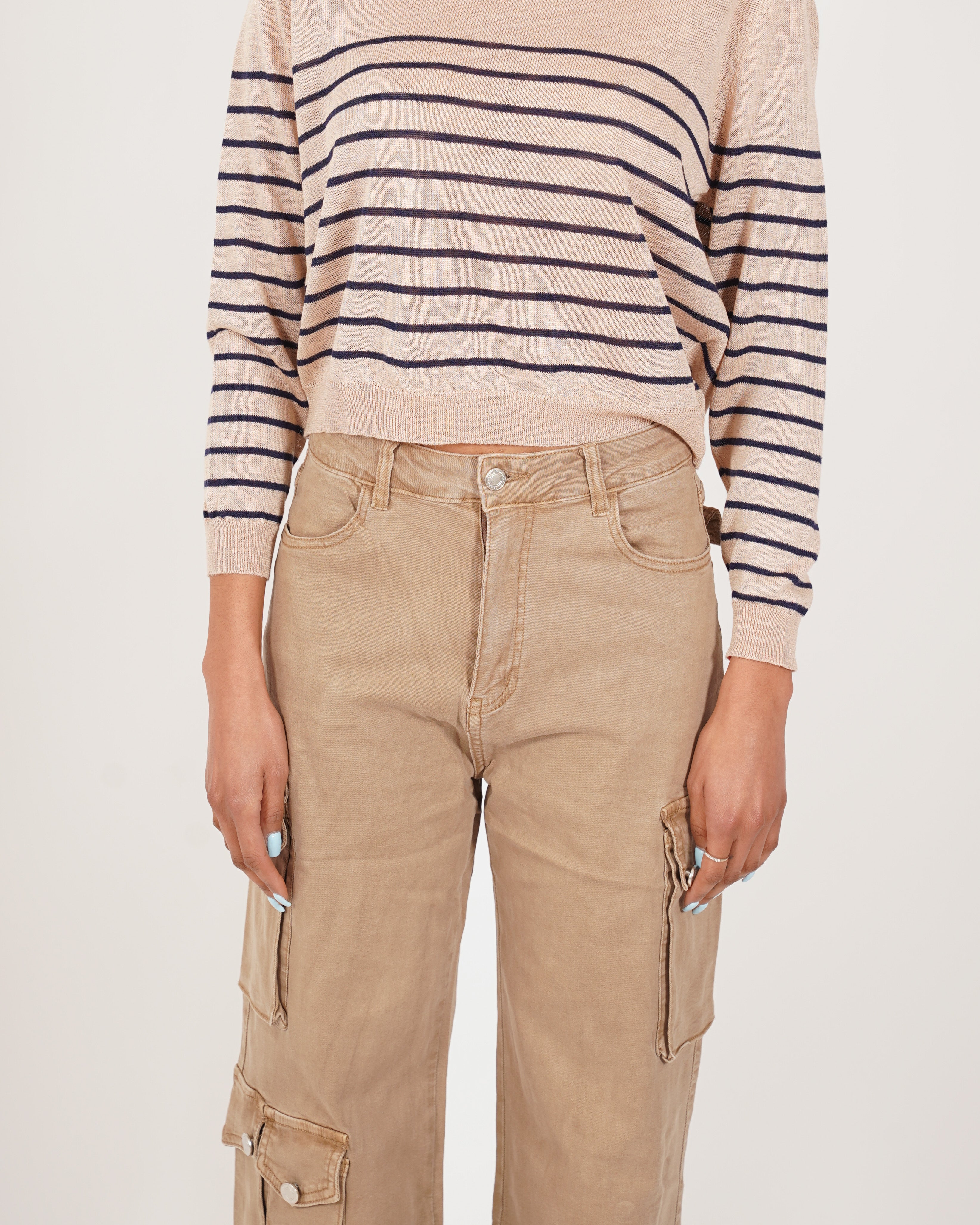 Pantaloni cargo in tessuto di cotone - Arabella