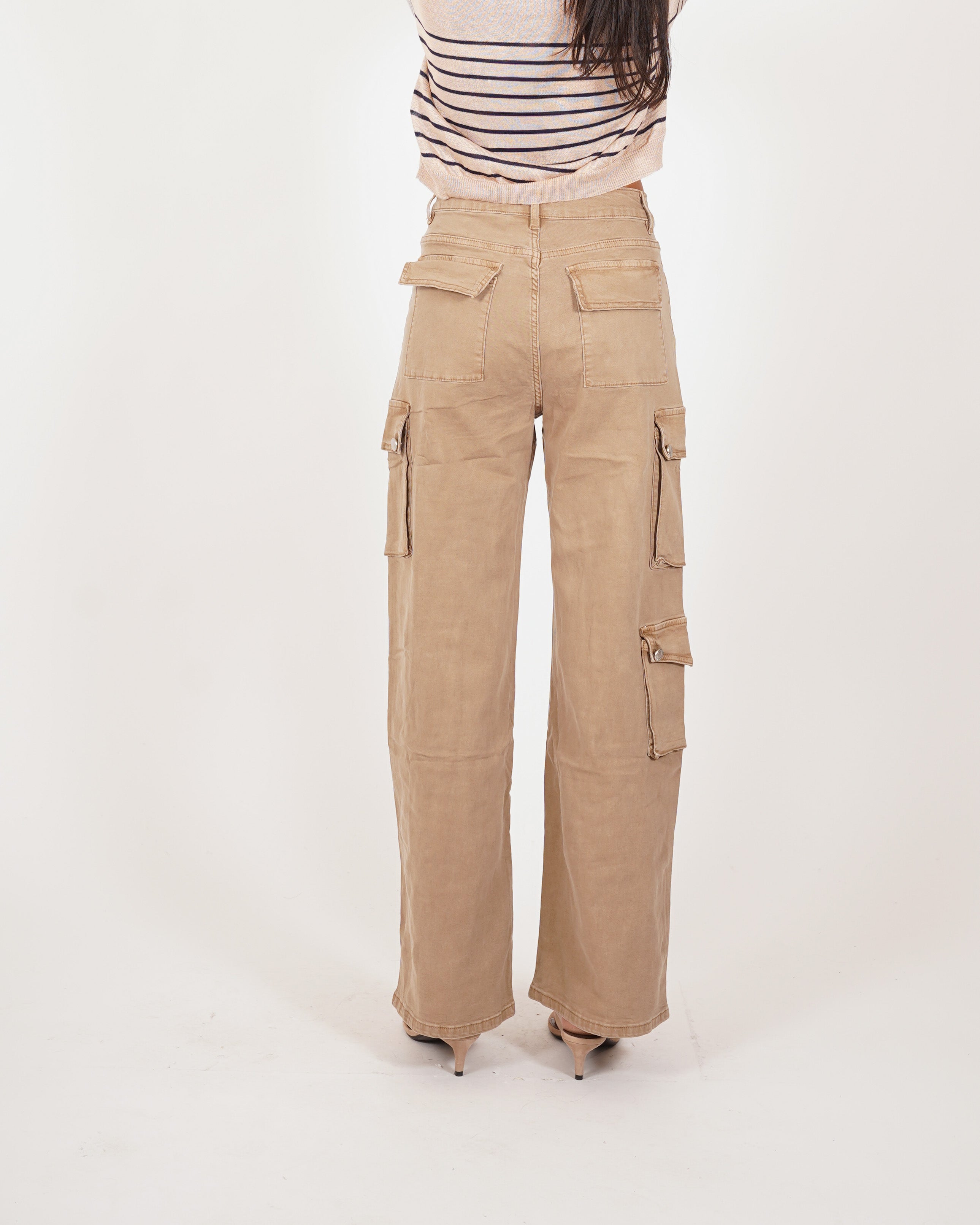 Pantaloni cargo in tessuto di cotone - Arabella