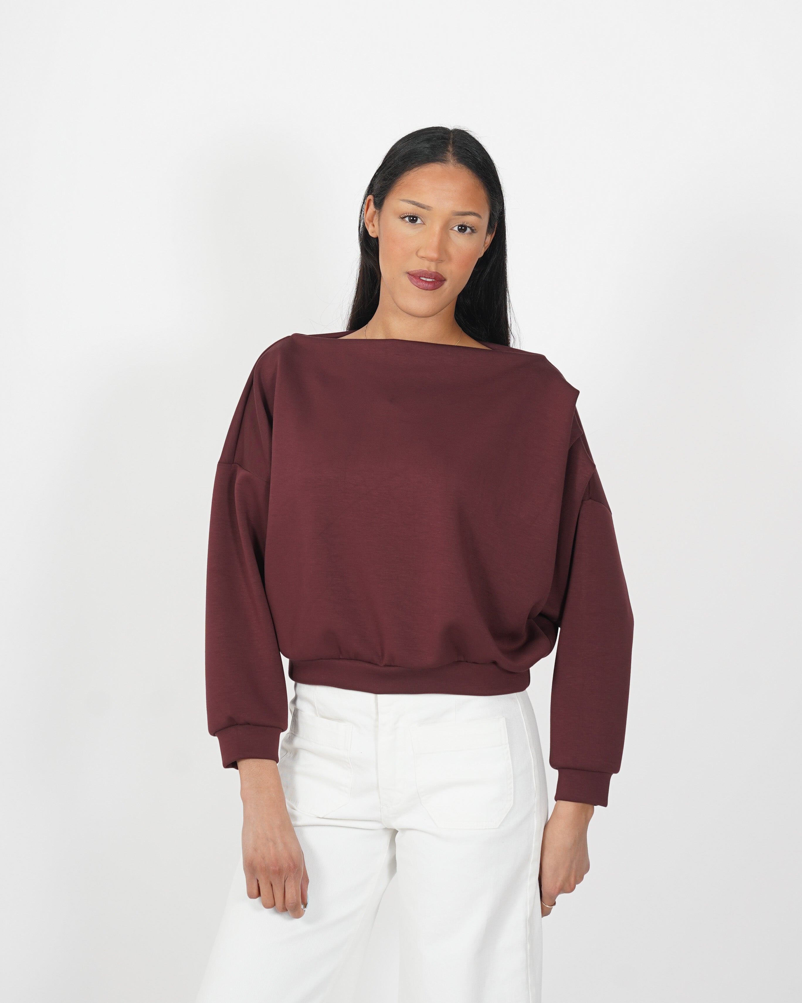 Felpa asimmetrica in viscosa - Vanoni