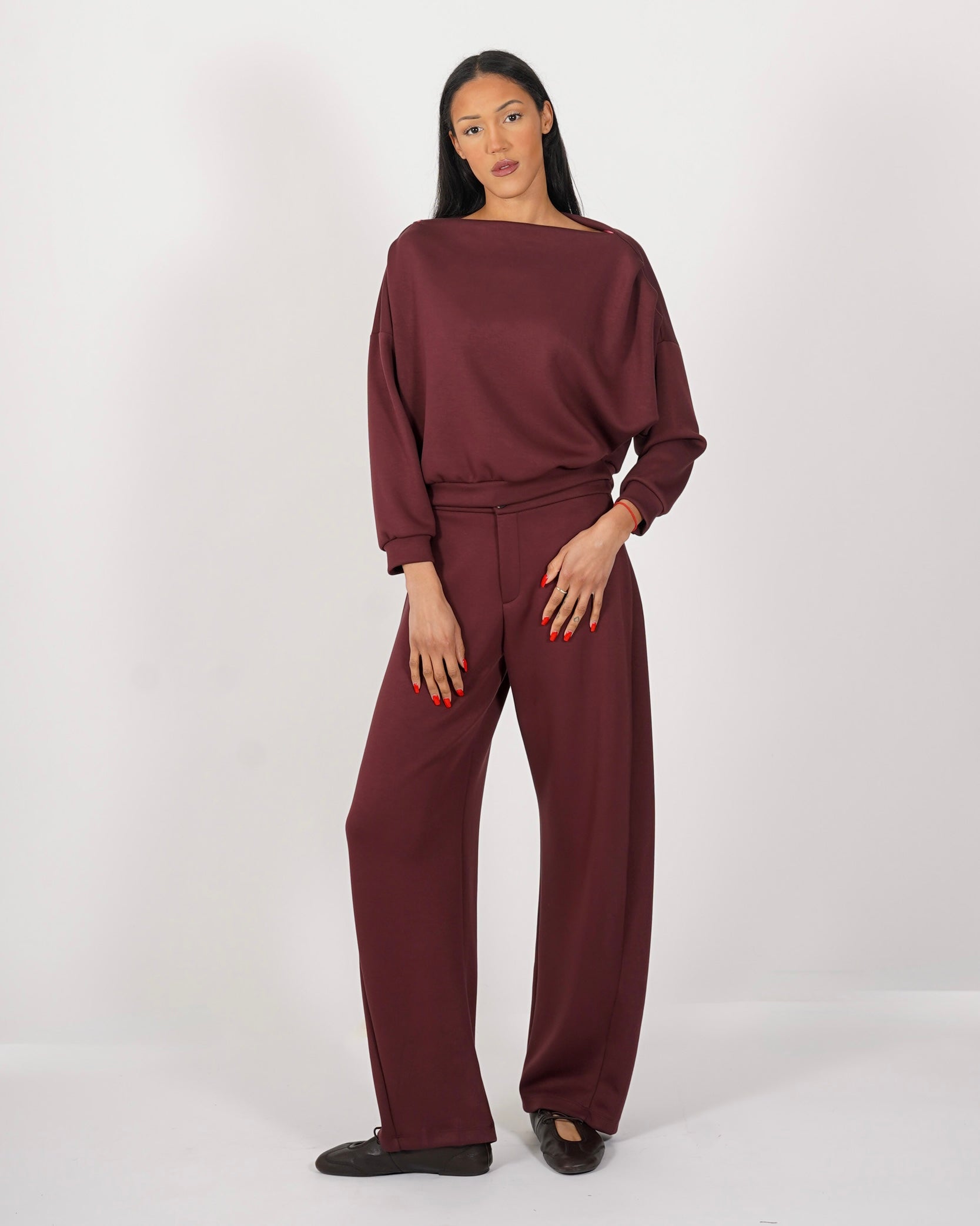 Pantaloni regular fit in felpa - Amorosa