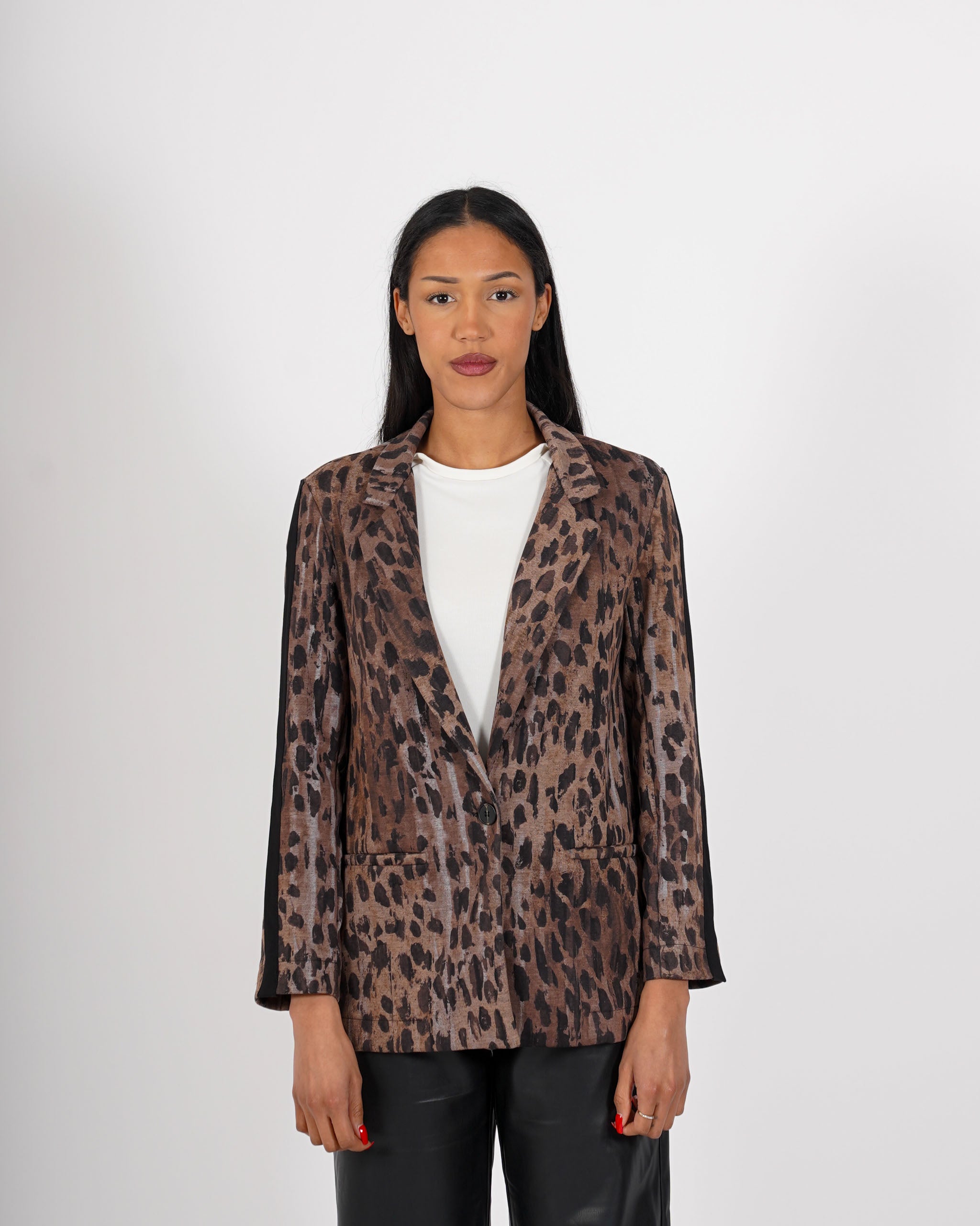 Blazer monopetto stampa maculata - Blinken