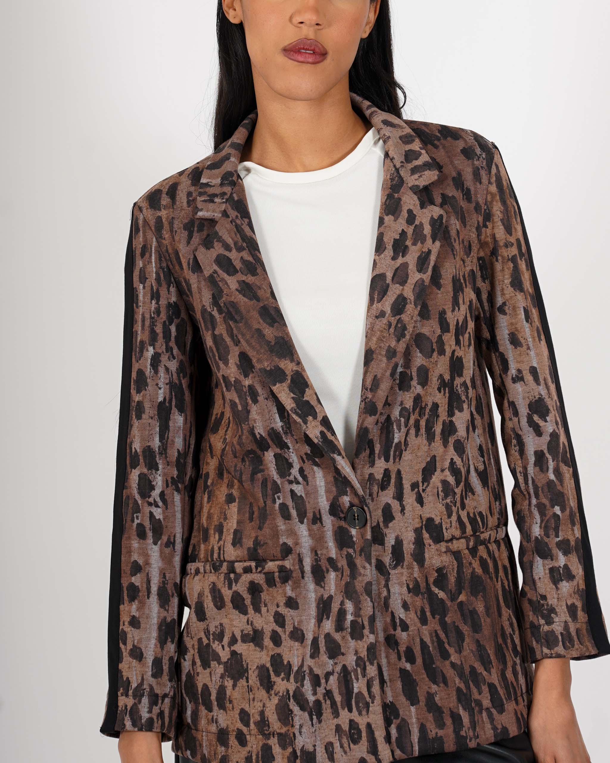 Blazer monopetto stampa maculata - Blinken