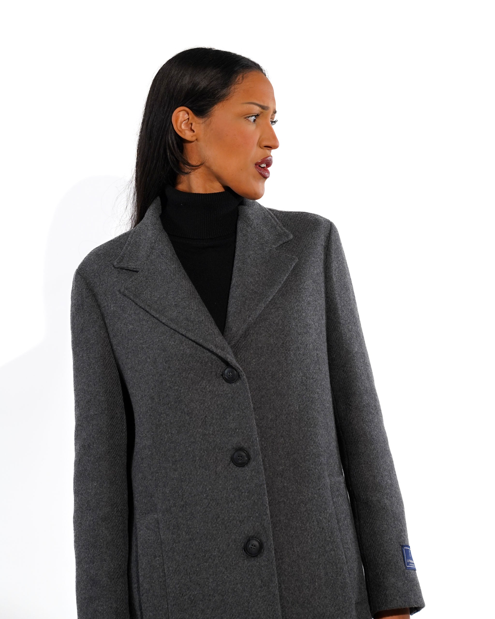 Cappotto lungo monopetto in mano lana - Airone