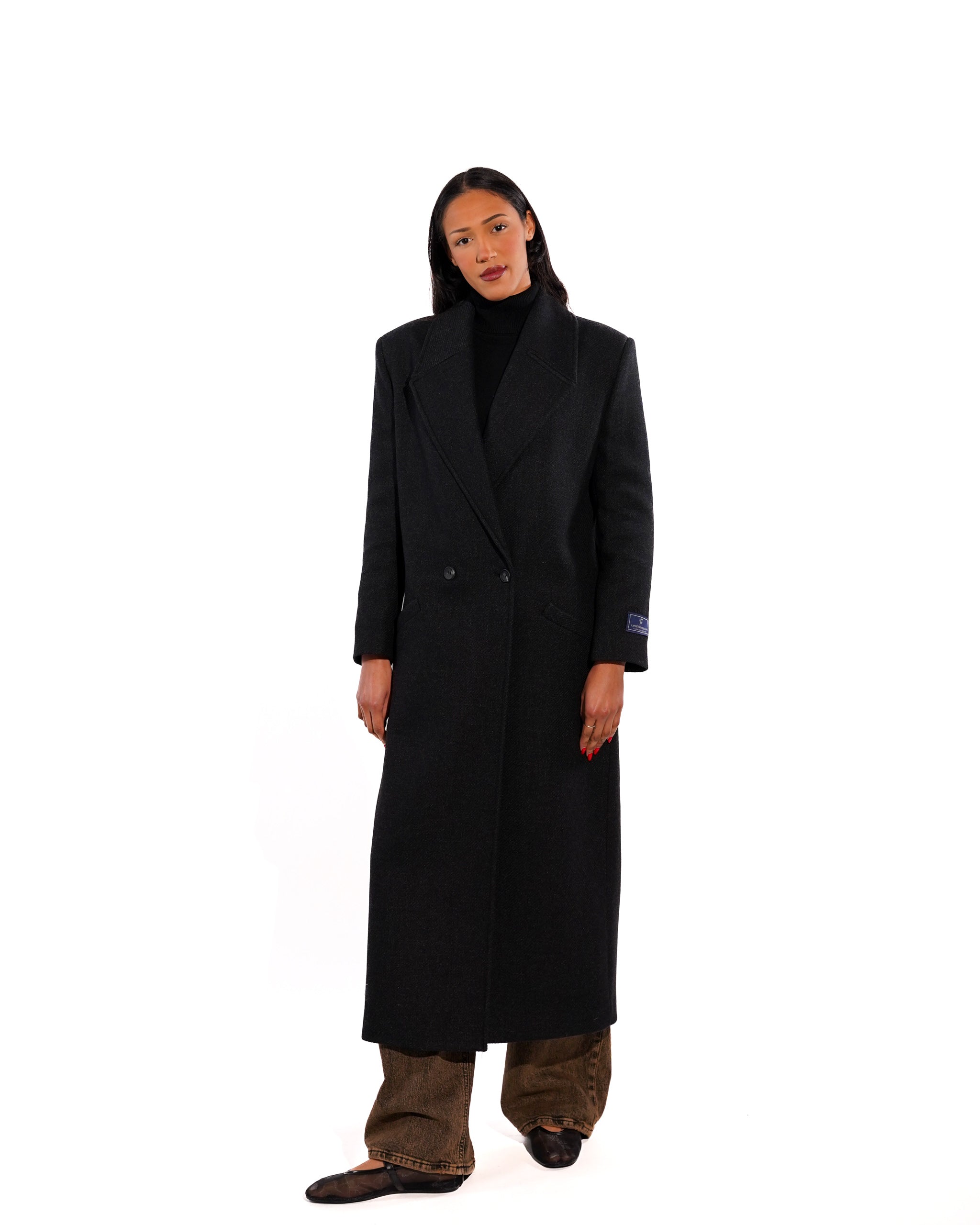 Cappotto lungo doppio petto over in misto lana - Gabriel