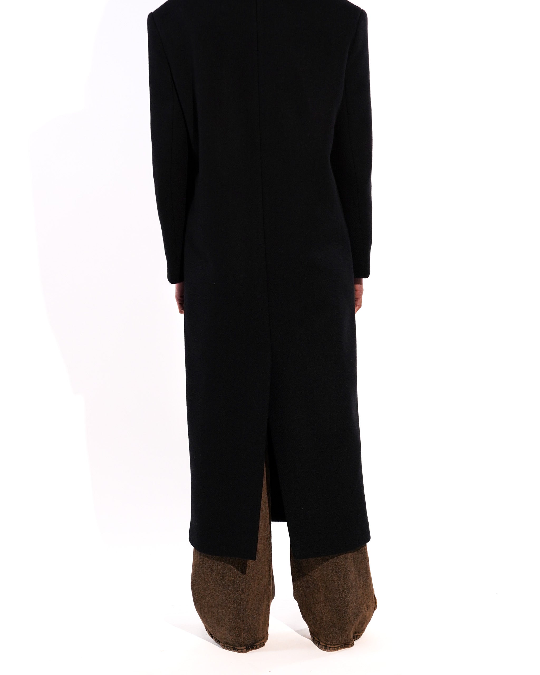 Cappotto lungo doppio petto in misto lana - Antonia