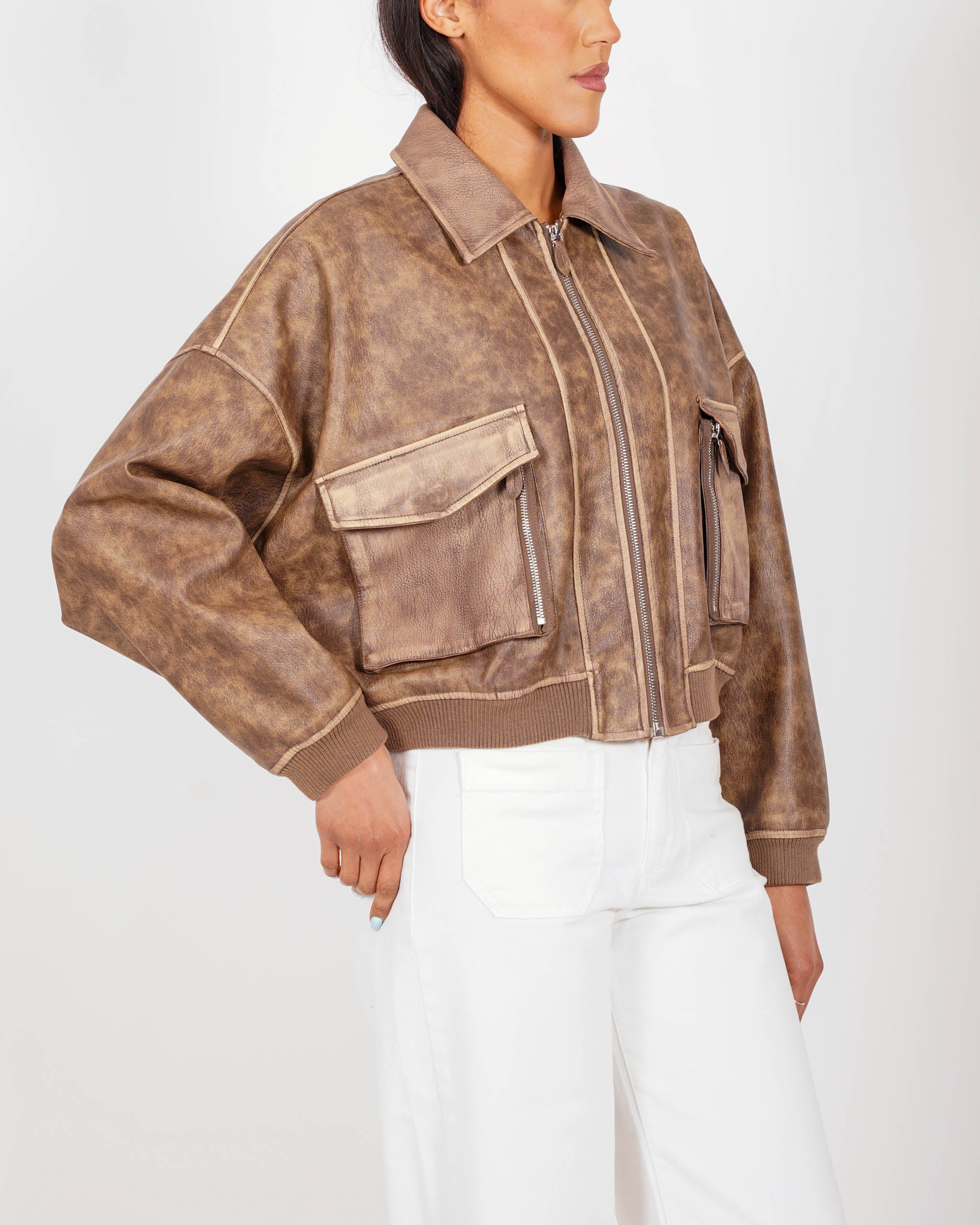 Bomber over in ecopelle - Martini