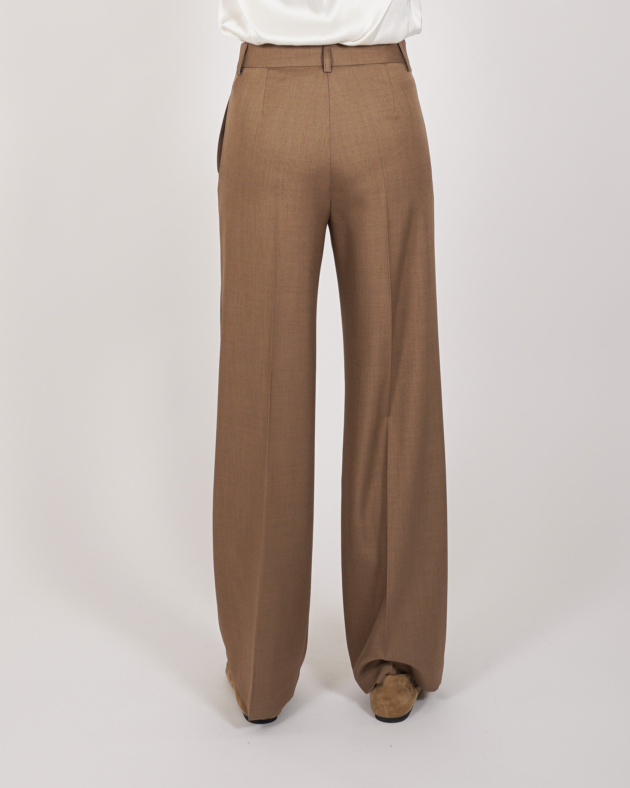 Pantaloni palazzo a vita alta in ecofibra – Giovanna