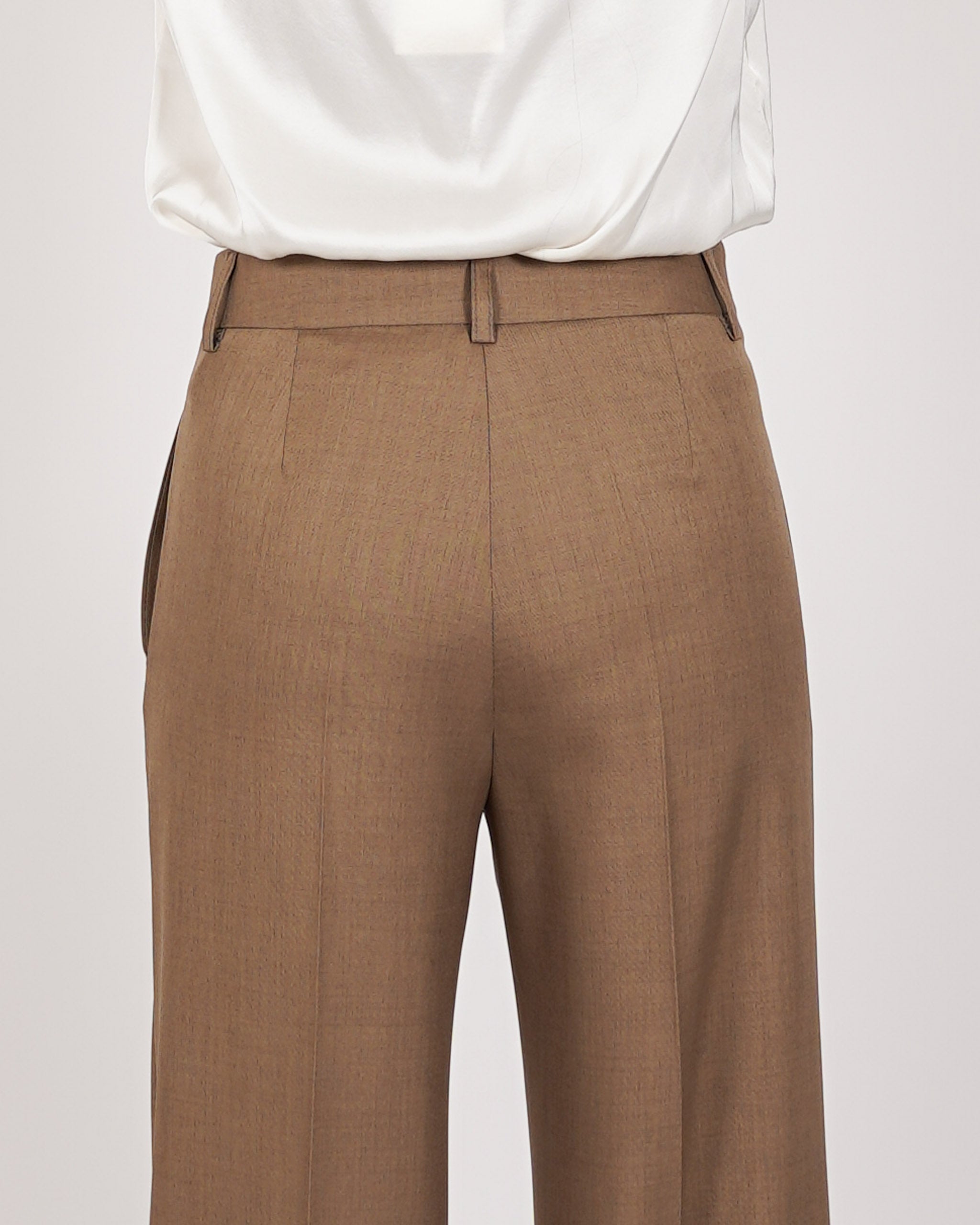 Pantaloni palazzo a vita alta in ecofibra – Giovanna