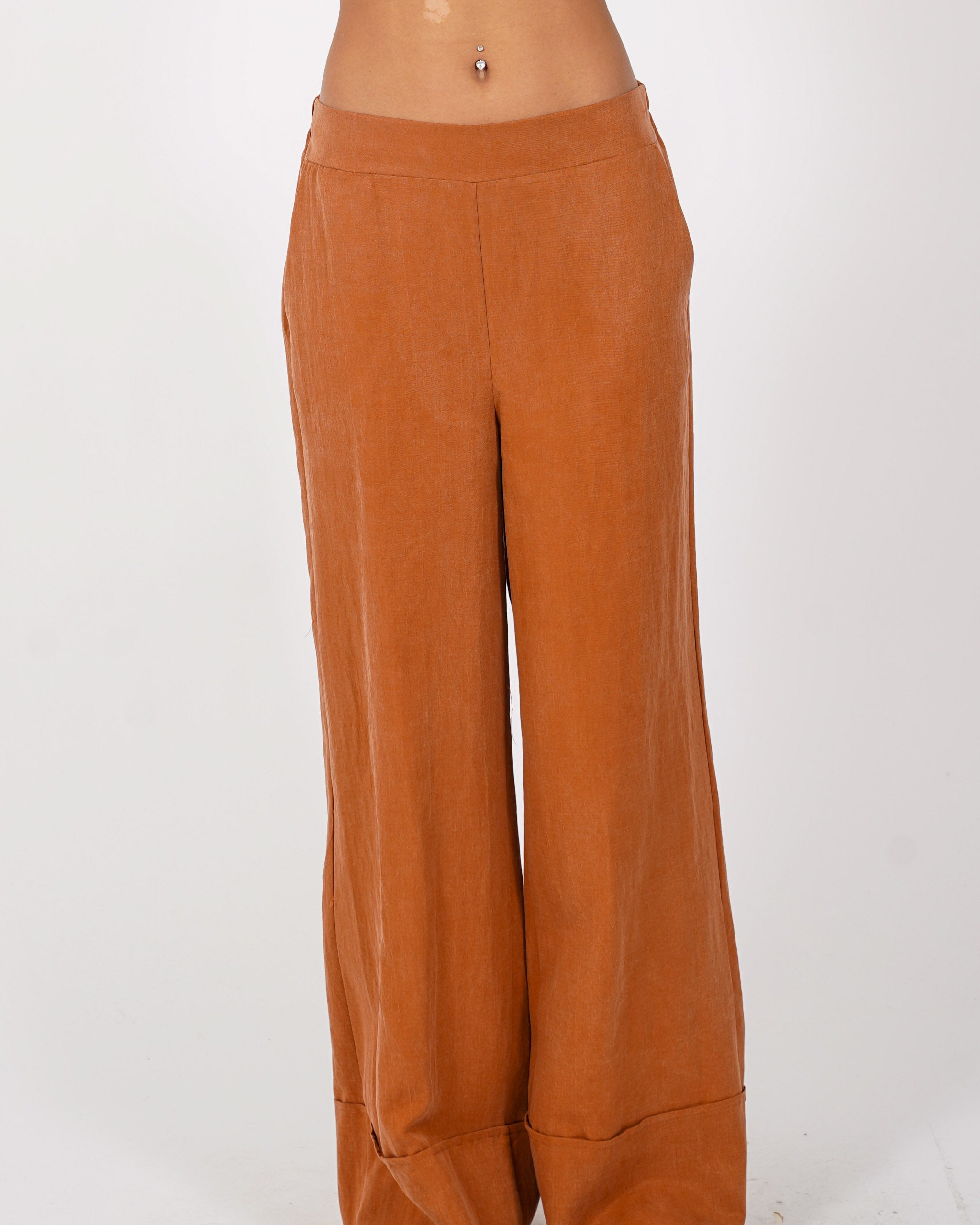 Pantaloni in tessuto fluido gamba larga - Harvej