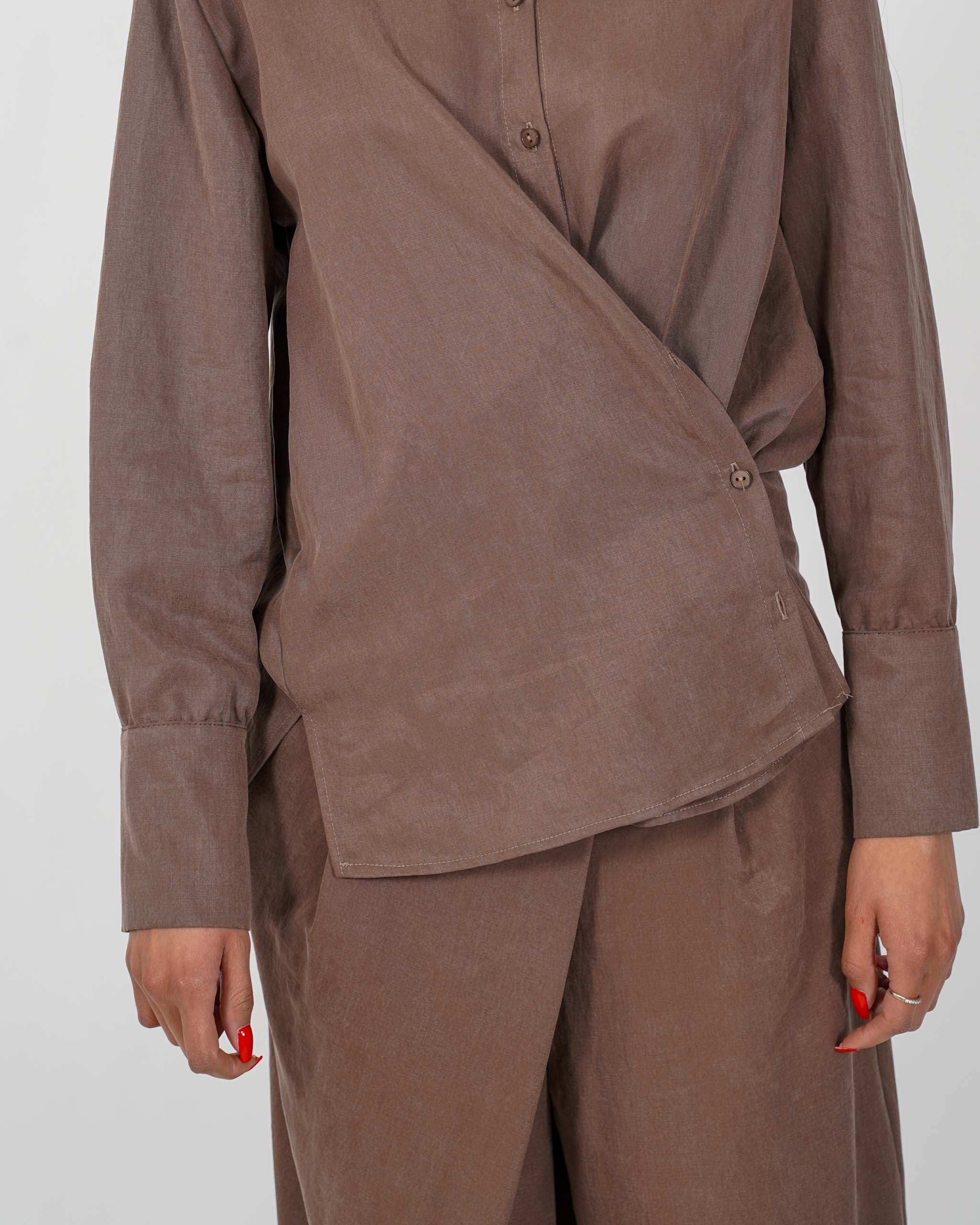 Camicia over con dettaglio sul lato - Desideria