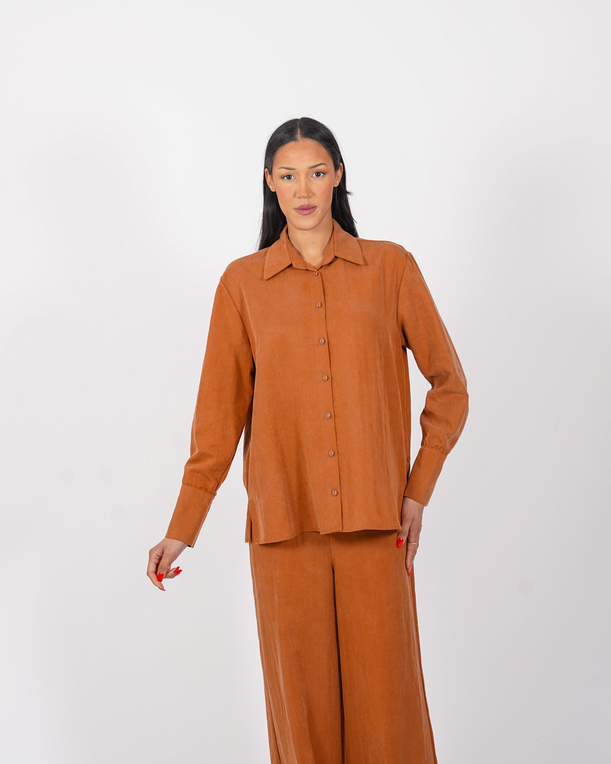 Camicia over con dettaglio sul lato - Desideria