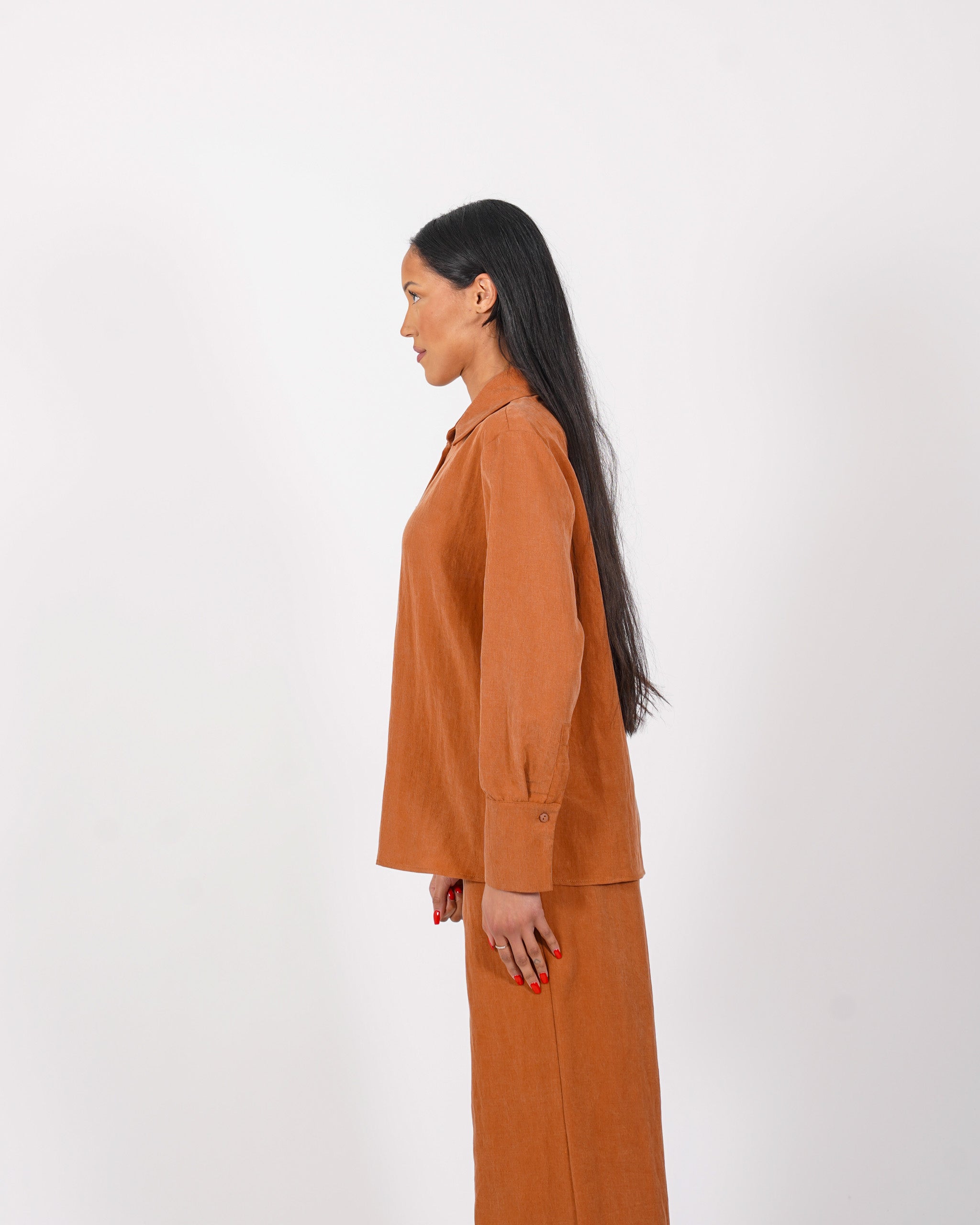 Camicia over con dettaglio sul lato - Desideria