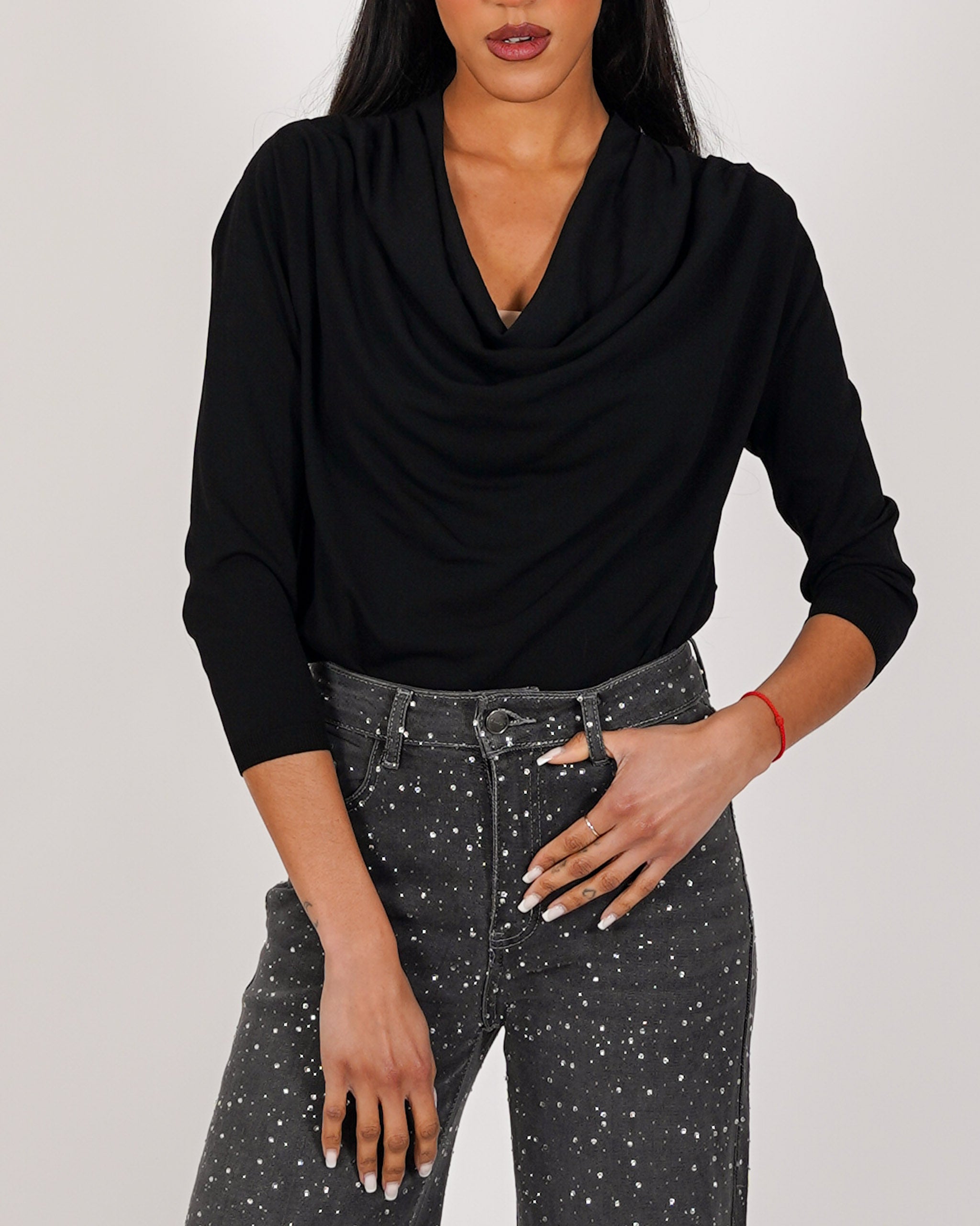 Maglia scollo gronda in mano viscosa - Ferula