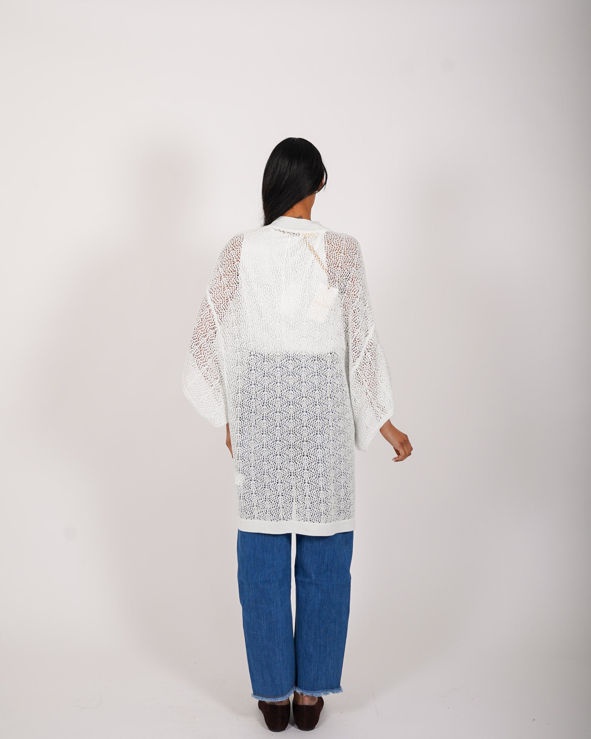 Kimono over in macramè di viscosa - Falaride