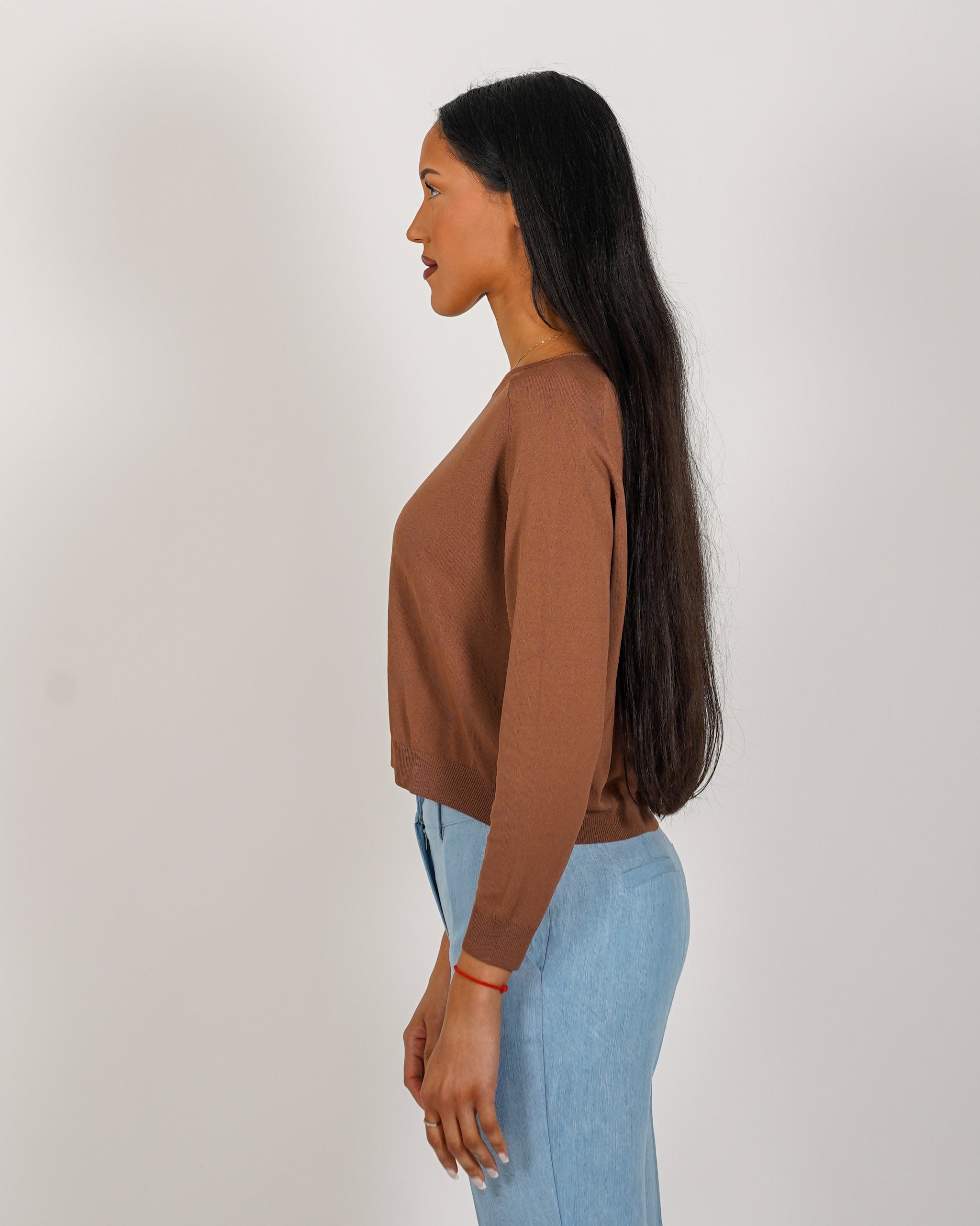 Maglia girocollo in mano viscosa - Fermilde