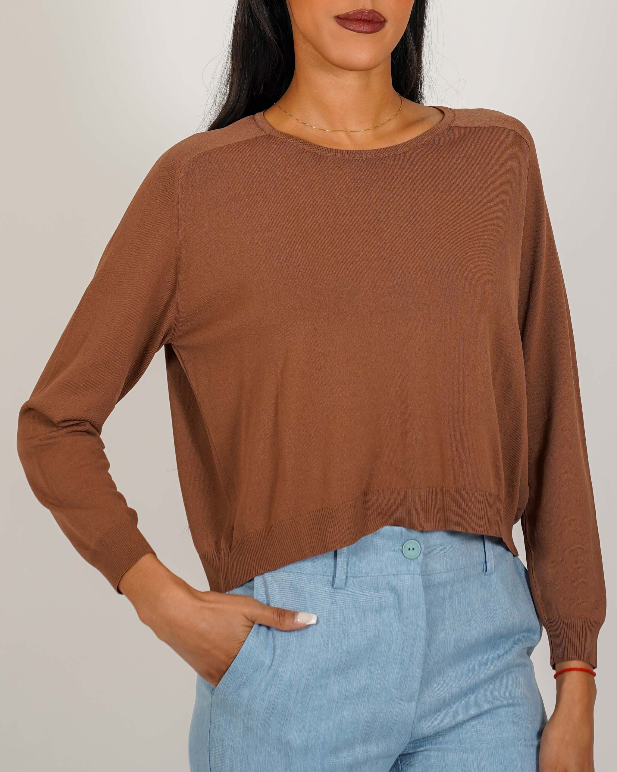 Maglia girocollo in mano viscosa - Fermilde