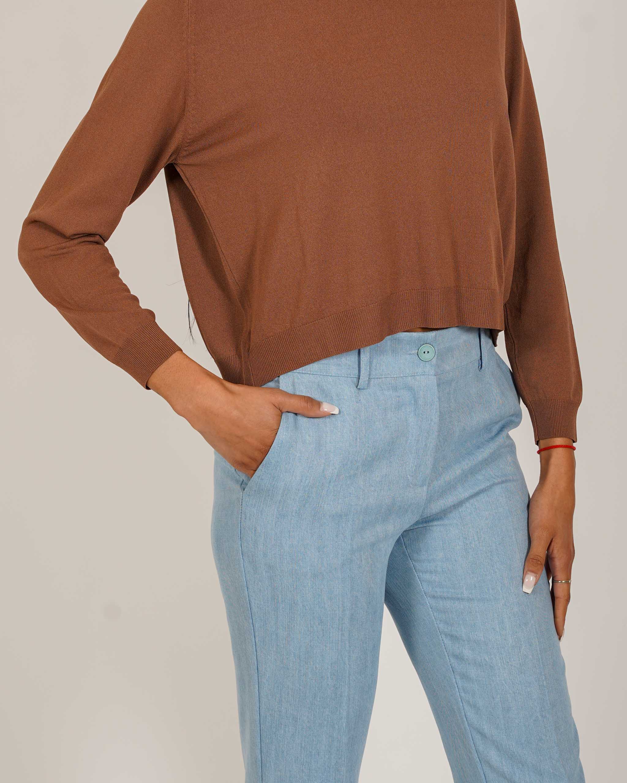 Maglia girocollo in mano viscosa - Fermilde