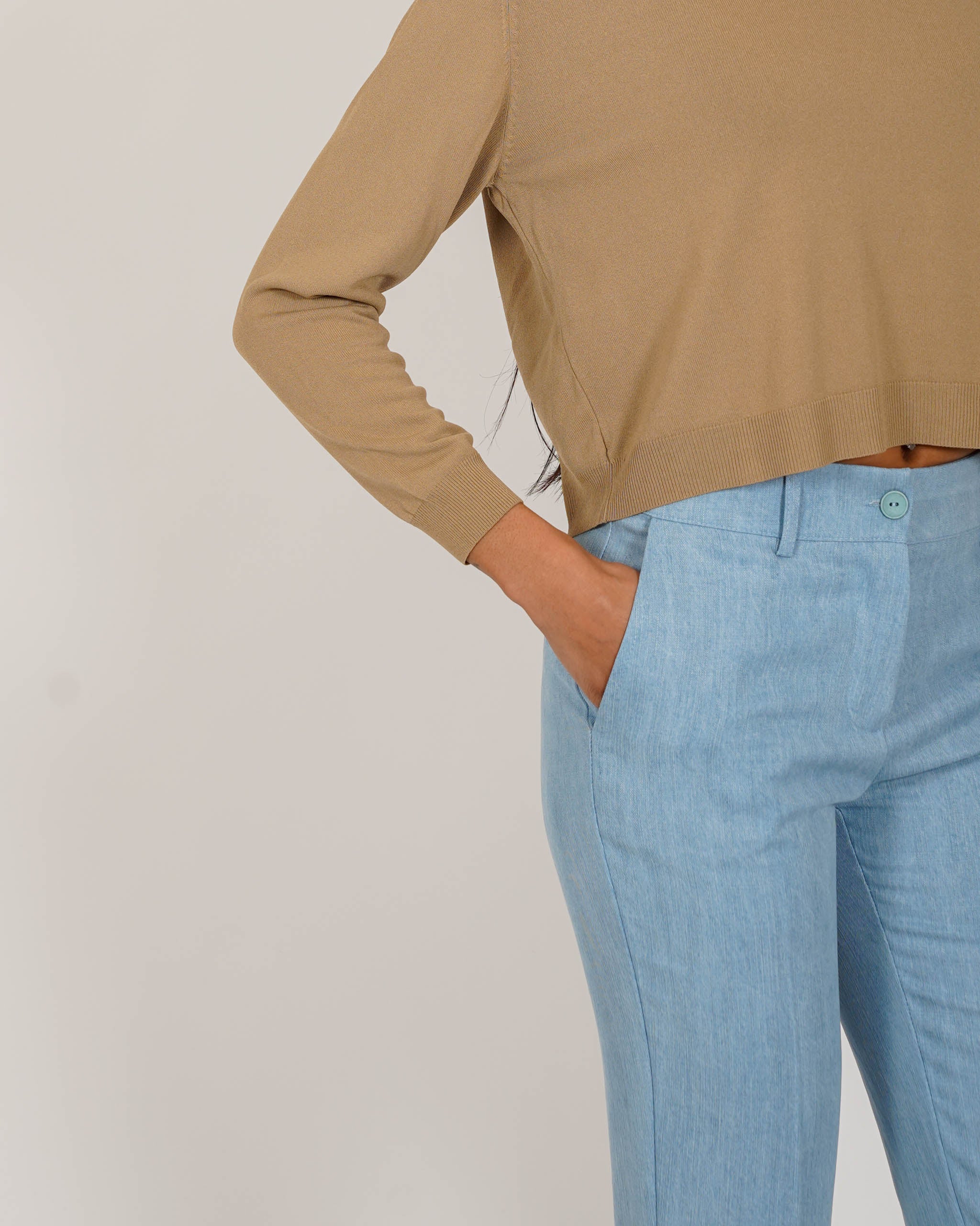 Maglia girocollo in mano viscosa - Fermilde