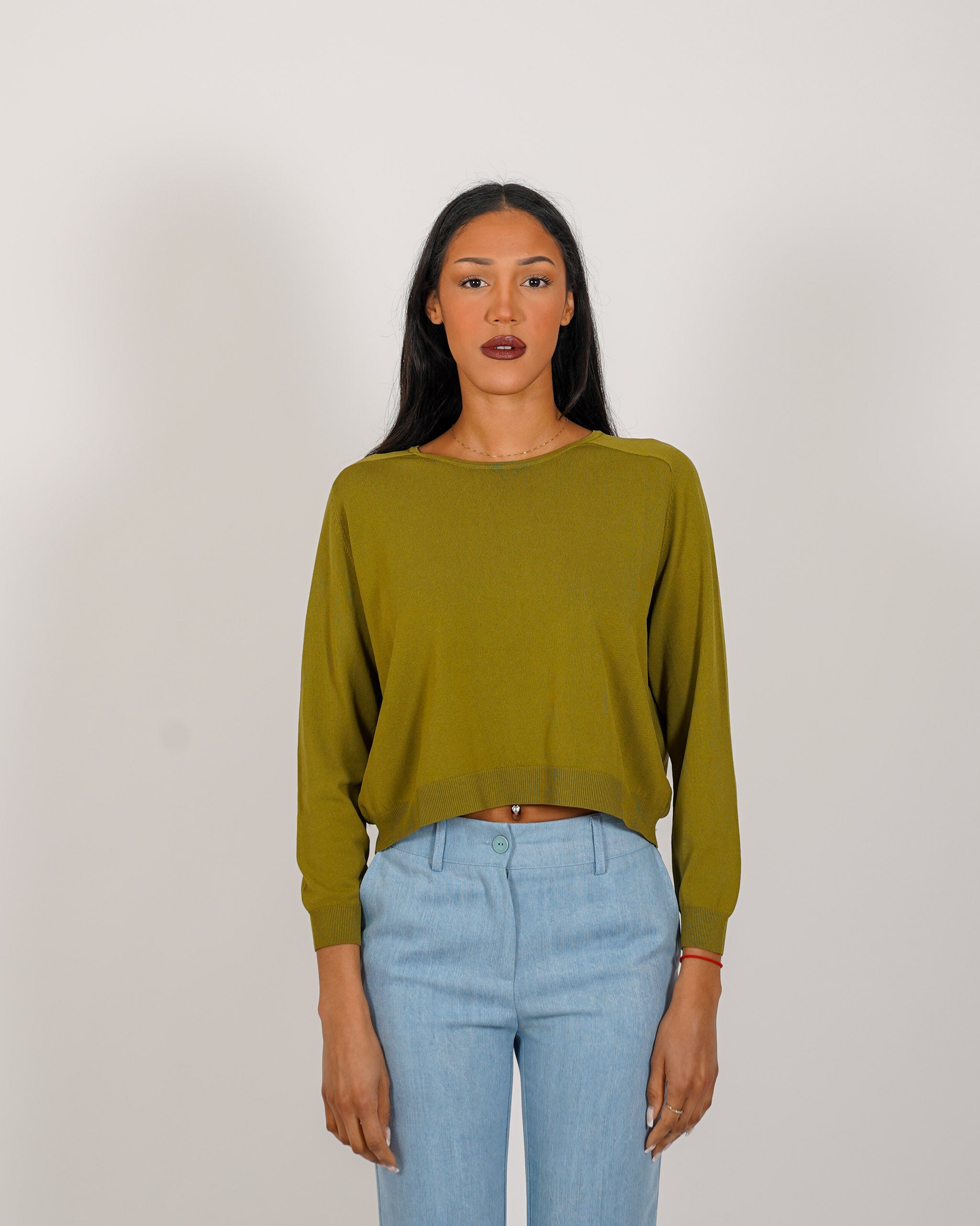 Maglia girocollo in mano viscosa - Fermilde