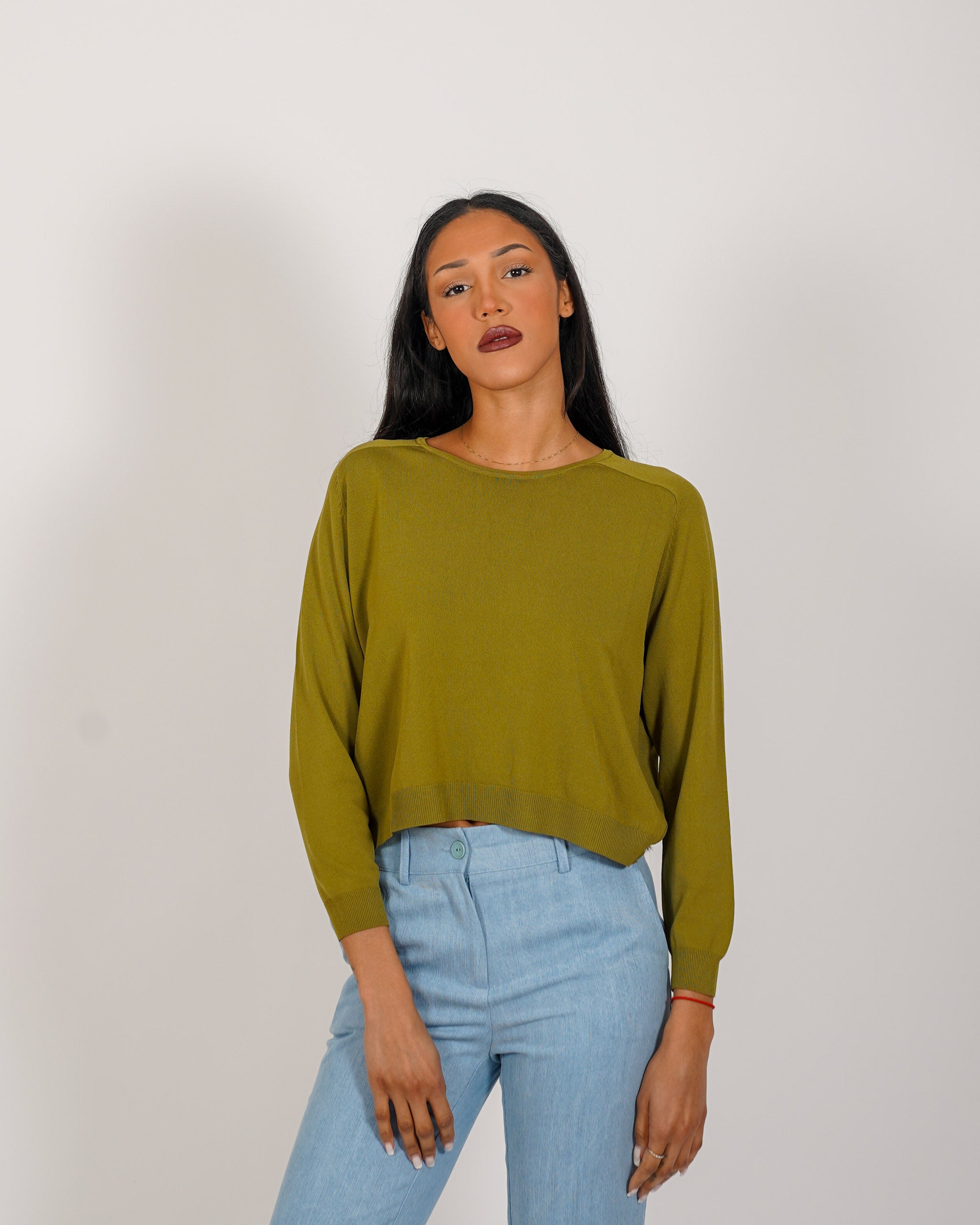 Maglia girocollo in mano viscosa - Fermilde