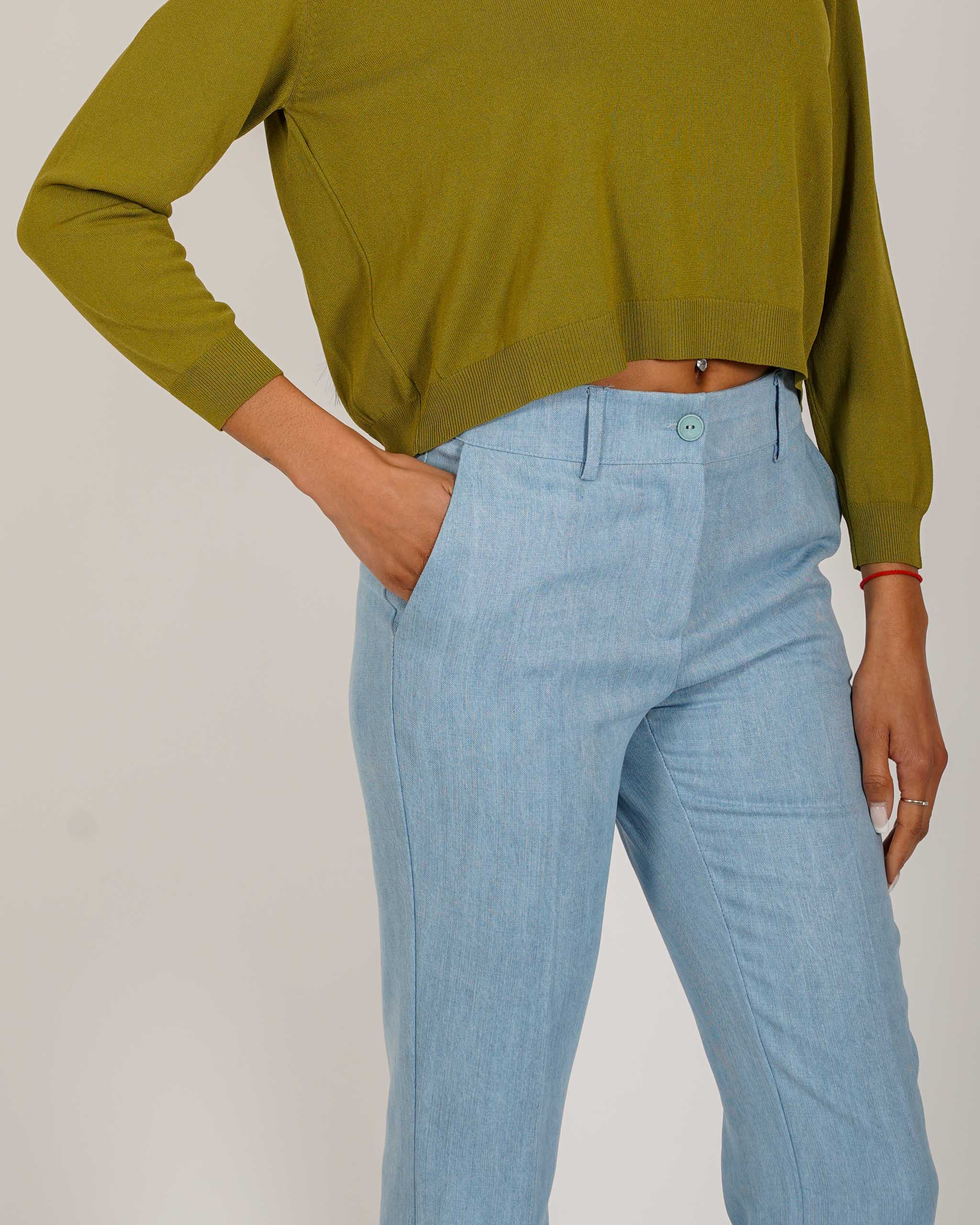 Maglia girocollo in mano viscosa - Fermilde