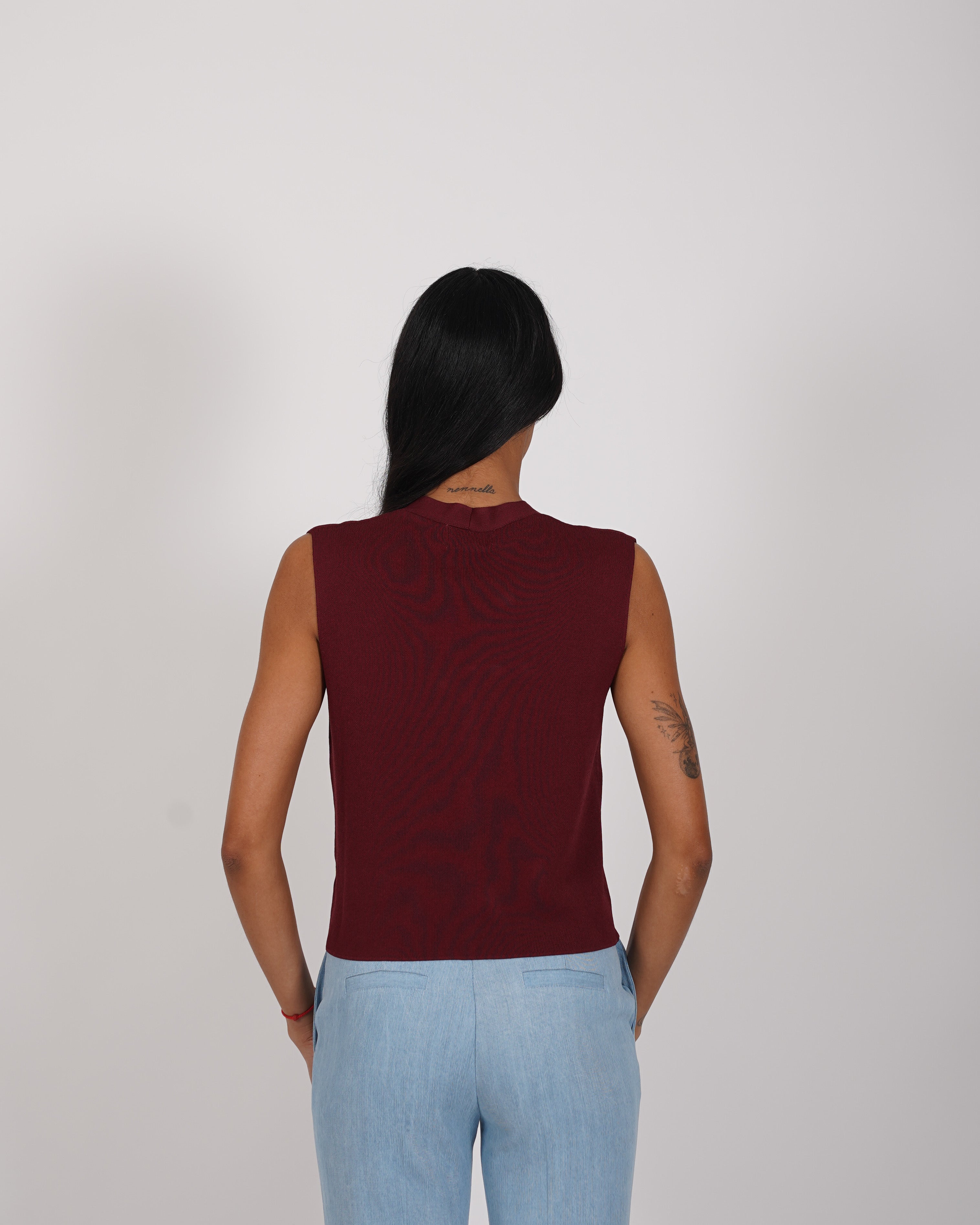 Gilet monopetto in mano viscosa - Macedonia