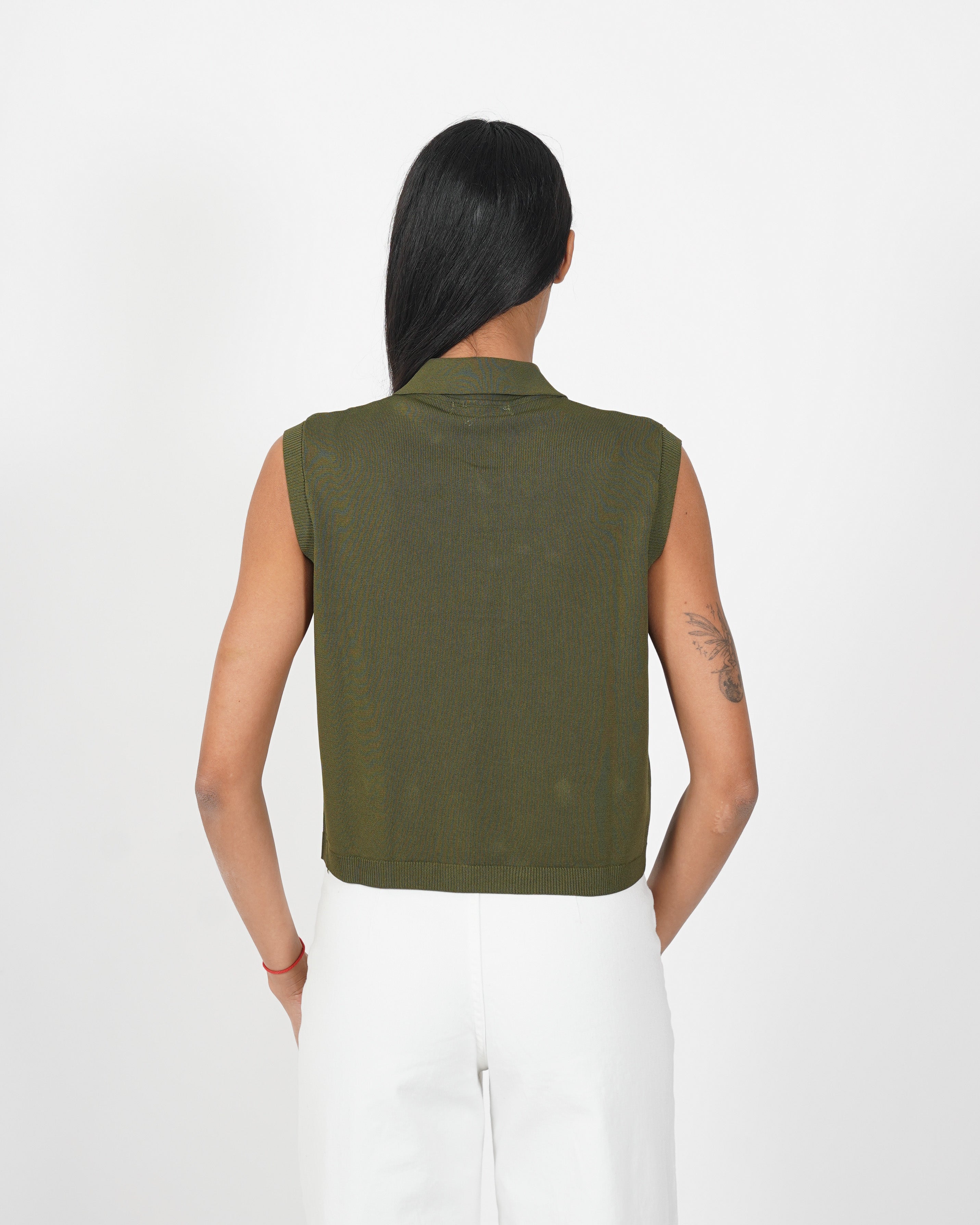 Gilet con bottoni oro in mano viscosa - Maggiorana