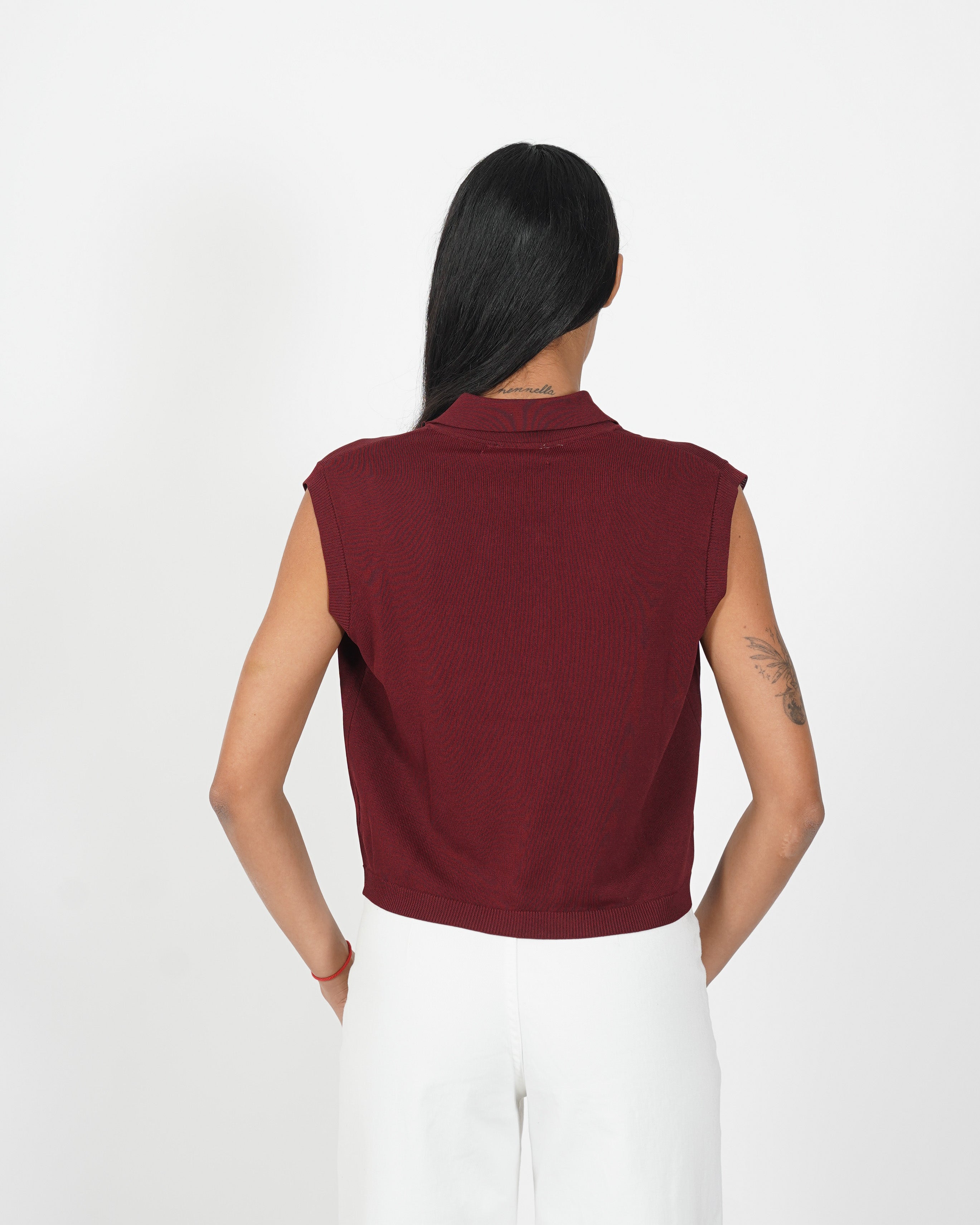 Gilet con bottoni oro in mano viscosa - Maggiorana