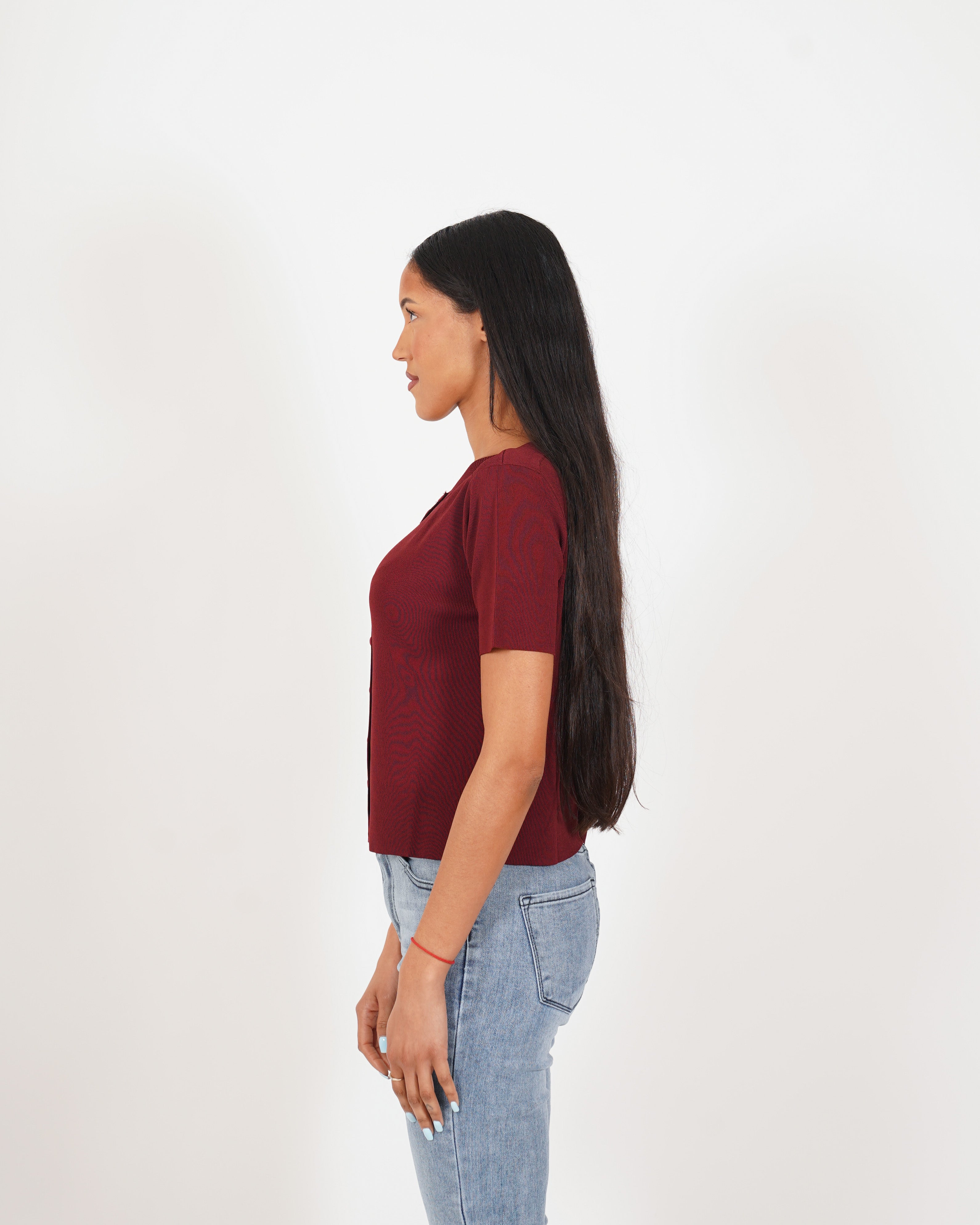Cardigan in maglia con bottoni tono su tono - Maida