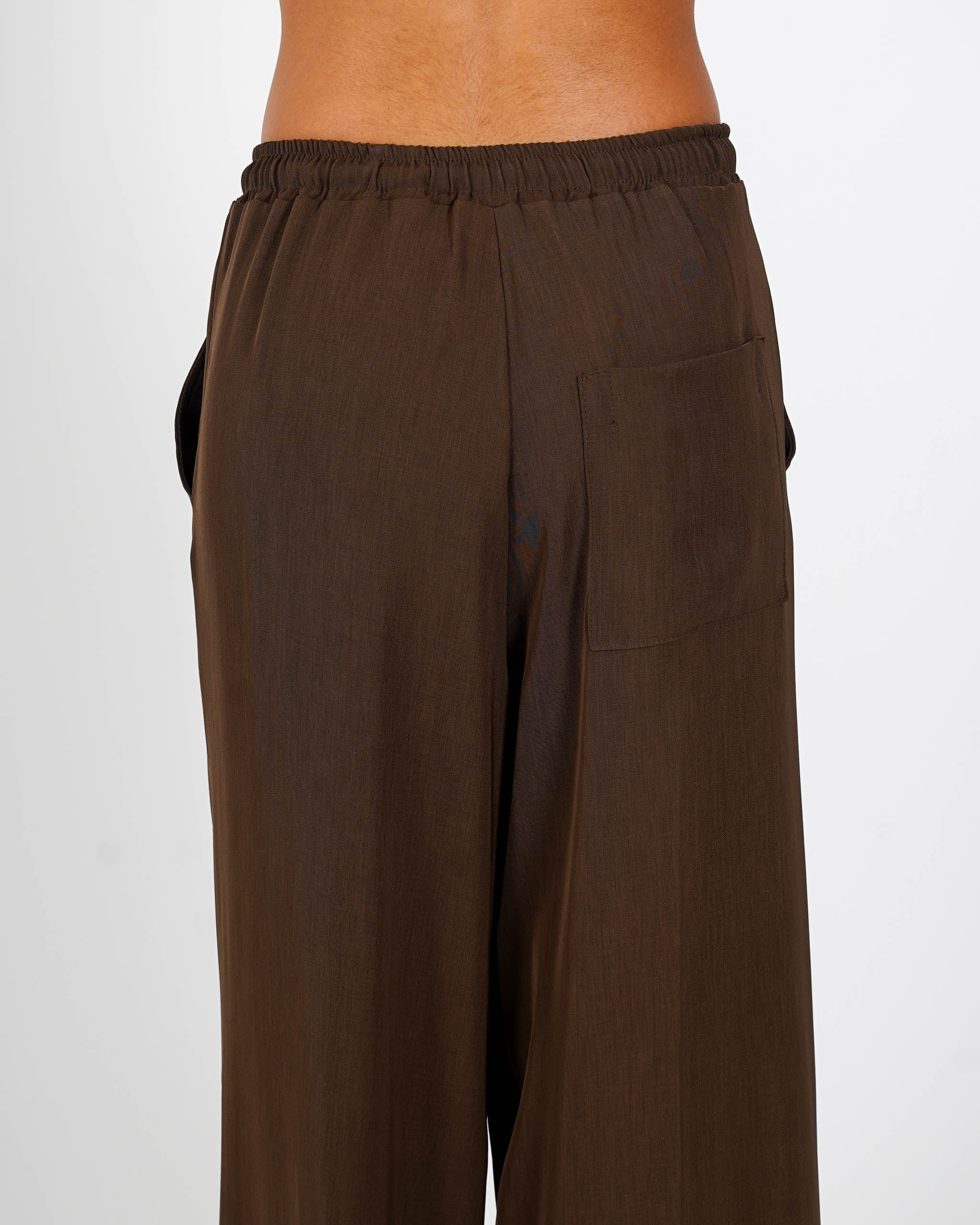 Pantaloni felpa con baschina e gamba larga - Gandolfa