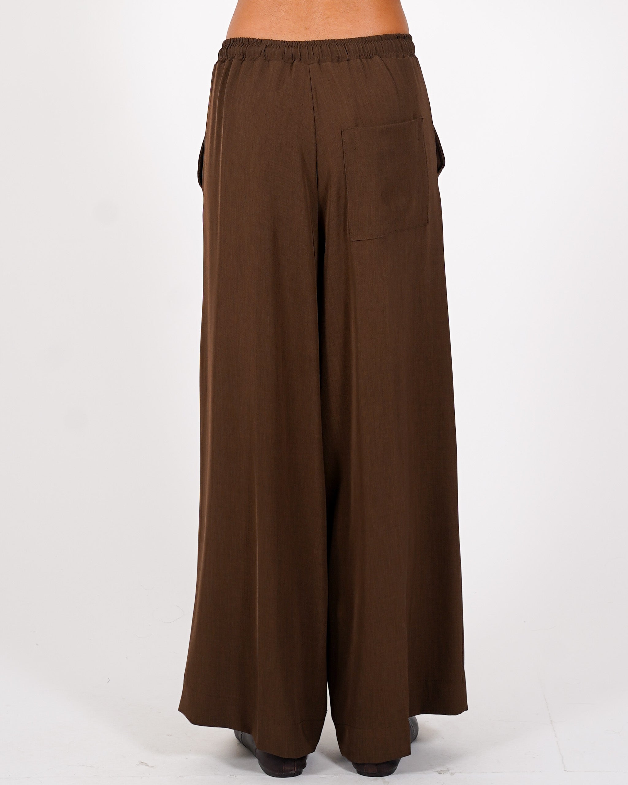 Pantaloni felpa con baschina e gamba larga - Gandolfa