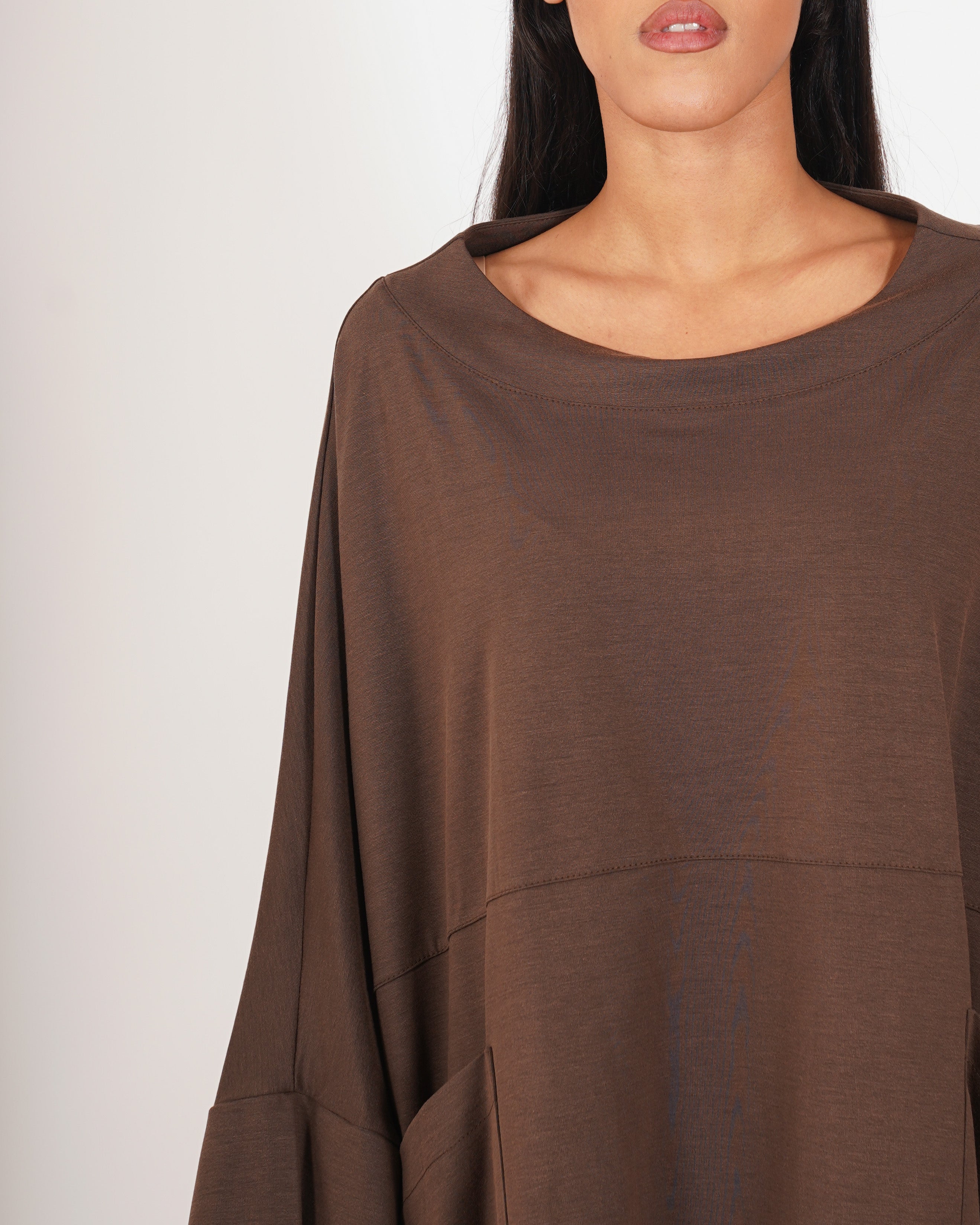Maglia over con spacco sul retro in cotone - Tizzana