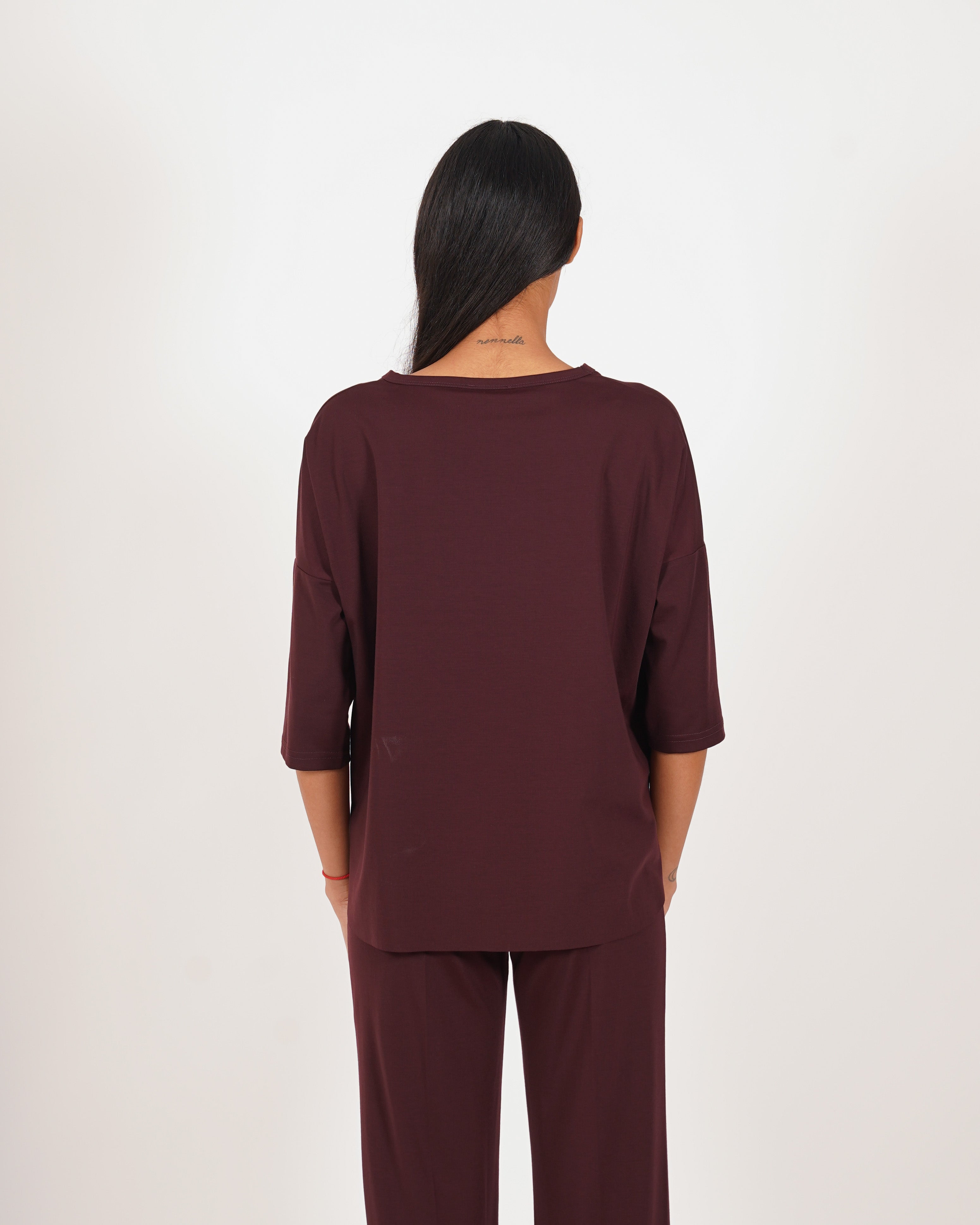 Maglia over girocollo in cotone - Odiosa